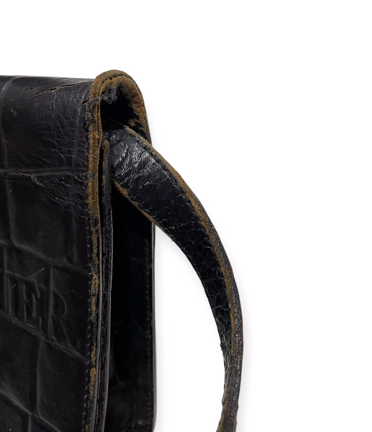 Jean Paul Gaultier Croc Embossed Rigid Leather Bag Size ONE SIZE - 6 Thumbnail
