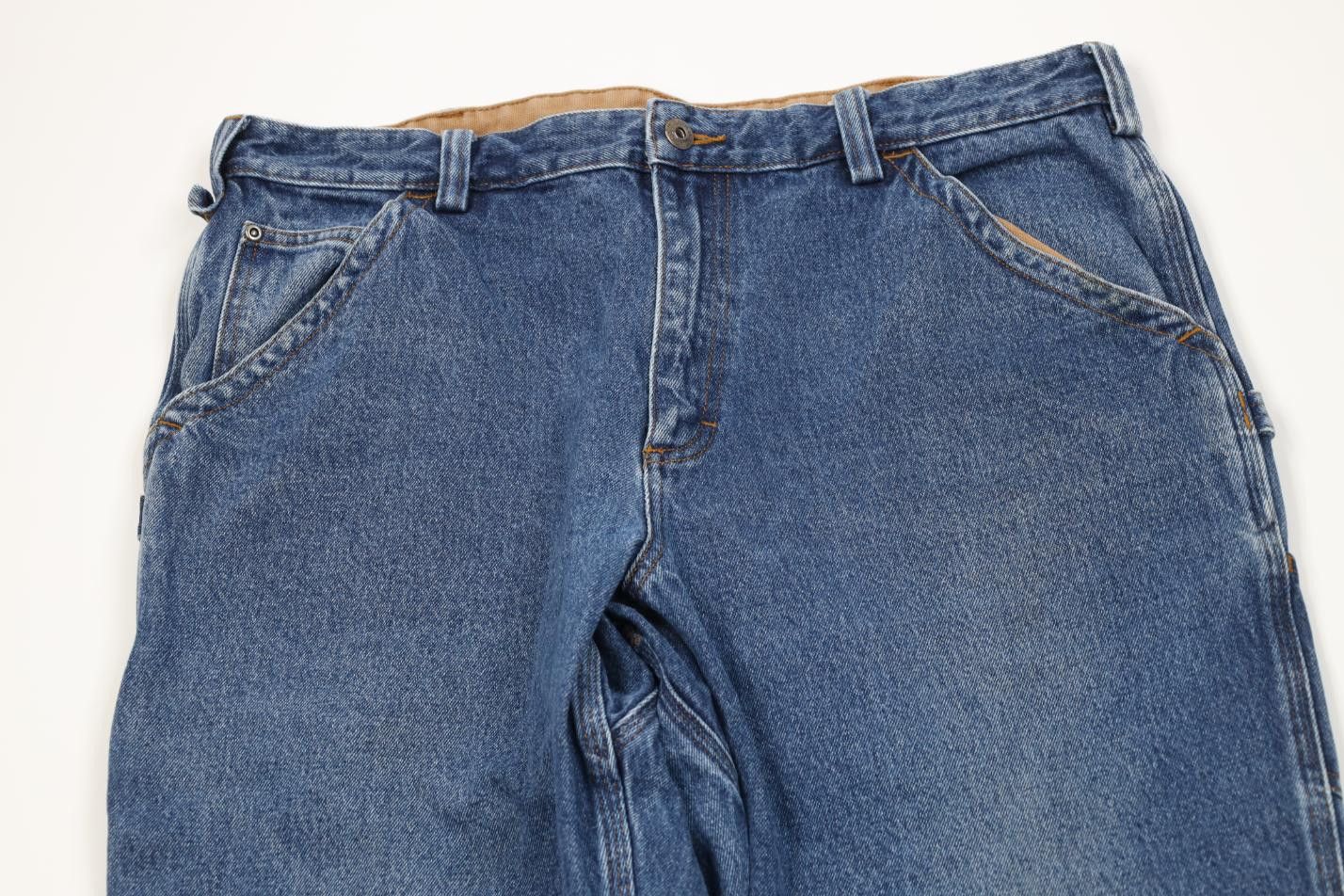 Duluth Trading Company Duluth Trading Co Gusseted Wide Leg Denim Jeans Blue Size US 38 / EU 54 - 2 Thumbnail