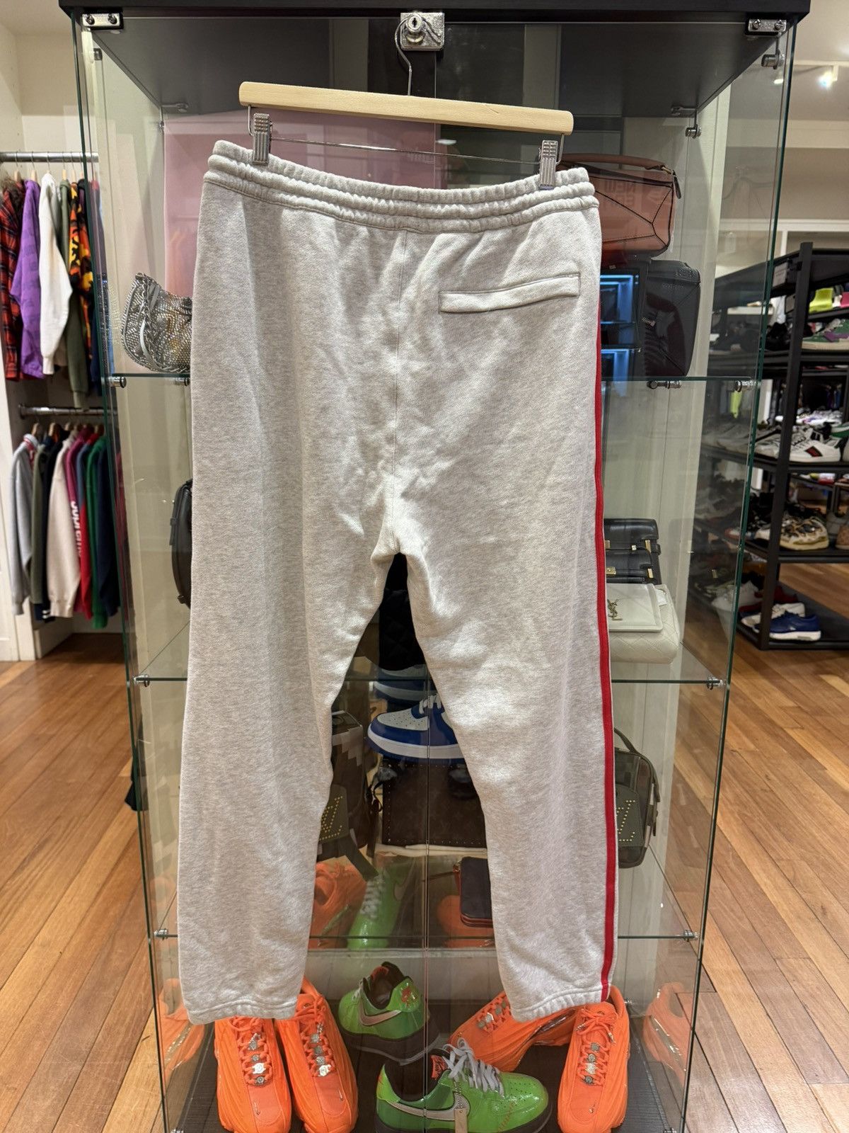 Adidas × Kith Kith x adidas 3 Stripe Sweatpants - Grey Size US 35 - 2 Thumbnail