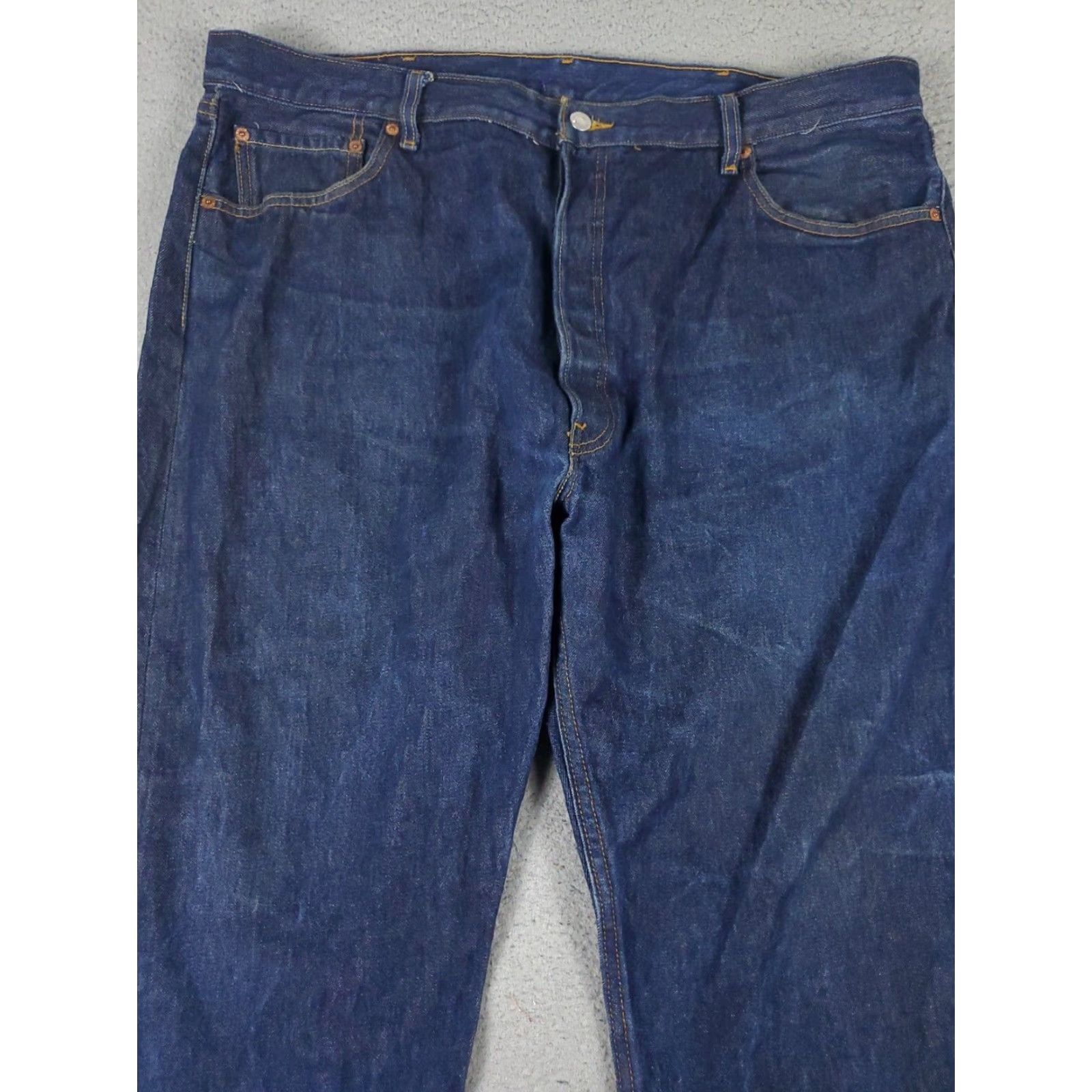 Levi's Levis 501 Jeans Mens 44x32 Blue Straight Leg Denim Pants Size US 44 / EU 60 - 2 Thumbnail