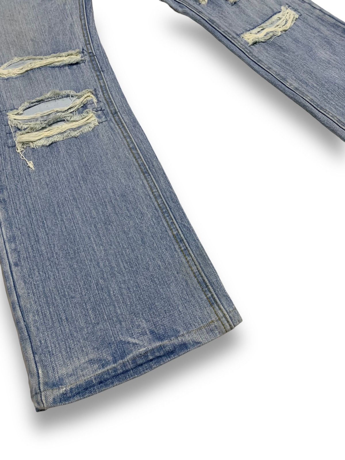 Hysteric Glamour Vintage Japanese Brand 420 Peace Spell Out Distressed Jeans Size US 31 - 11 Thumbnail