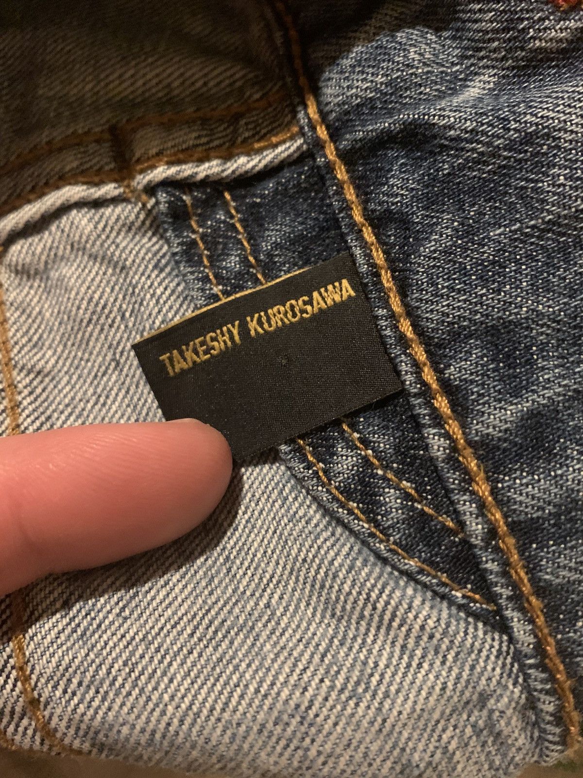 Takeshy Kurosawa Japanese distressed jeans with flipped backtab Size US 30 / EU 46 - 6 Thumbnail