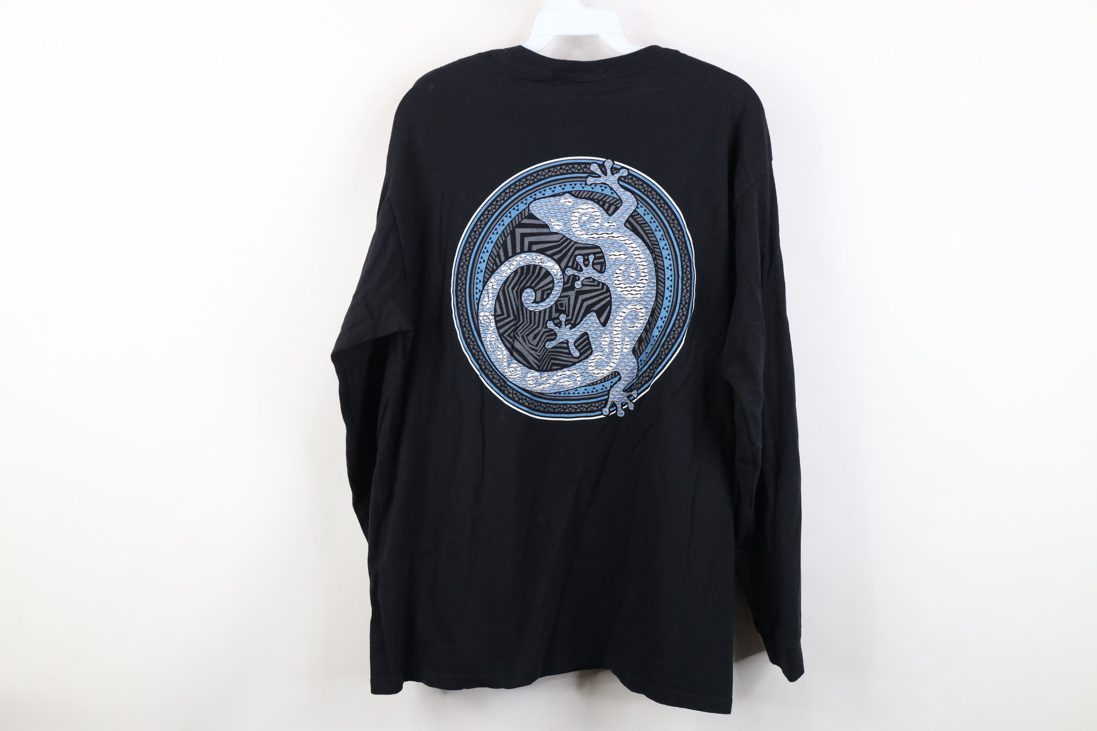 Vintage Vintage 90s Y2K Streetwear Lizard Long Sleeve T-Shirt Black Size US L / EU 52-54 / 3 - 12 Thumbnail