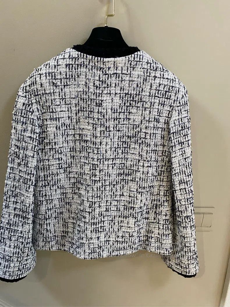Chanel Chanel 22 years black and white four-pocket tweed jacket Size XXS / US 00 / IT 34 - 3 Thumbnail