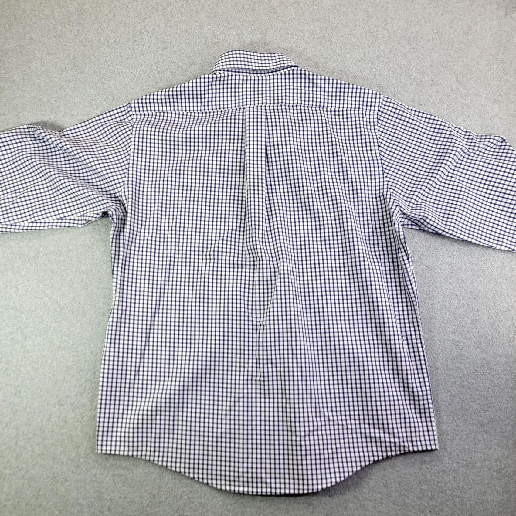 Brooks Brothers Brooks Brothers Shirt Mens 44 Blue Check Short Sleeve Button-Up Non-Iron Cotton Size US XXL / EU 58 / 5 - 4 Thumbnail