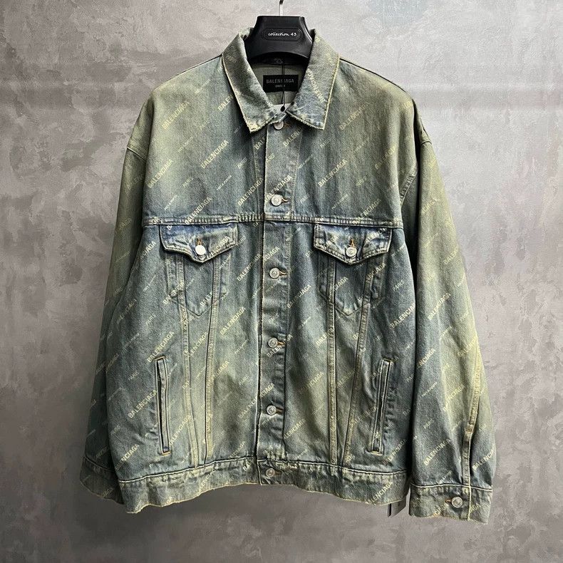 Balenciaga Balenciaga Logo print vintage lapel single-breasted denim Size US M / EU 48-50 / 2 - 1 Thumbnail