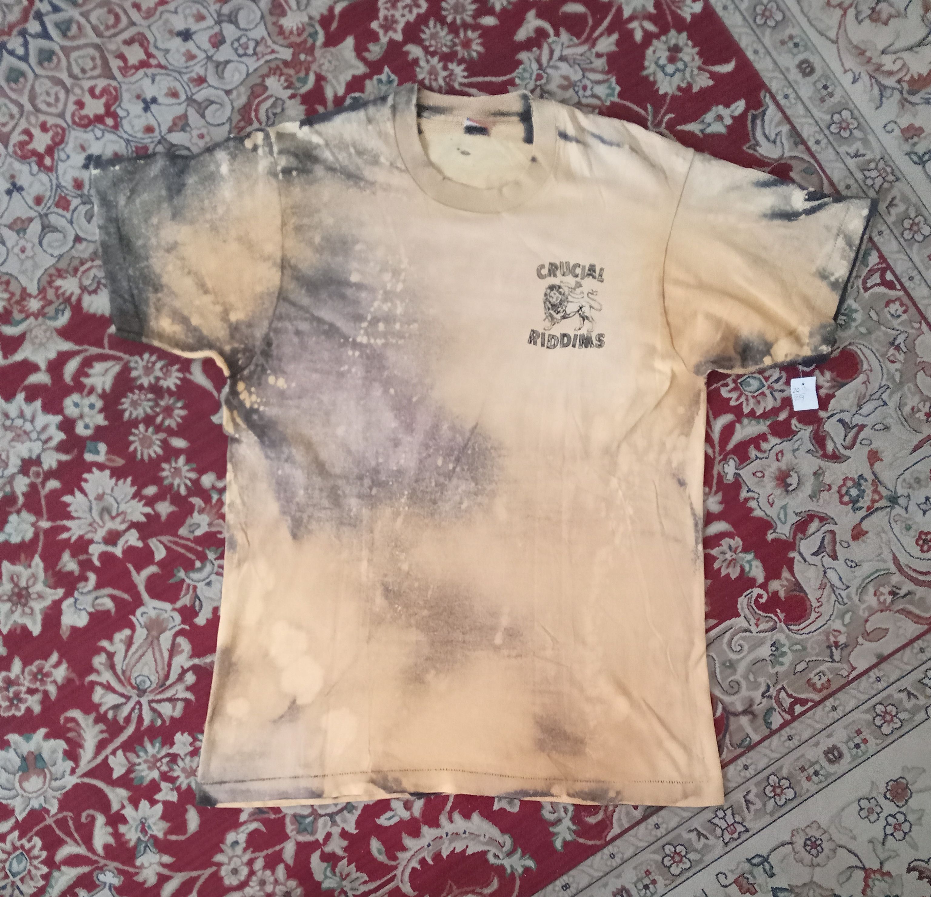 Vintage Rare Crucial Riddims Rasta Down Apartheid T Shirt