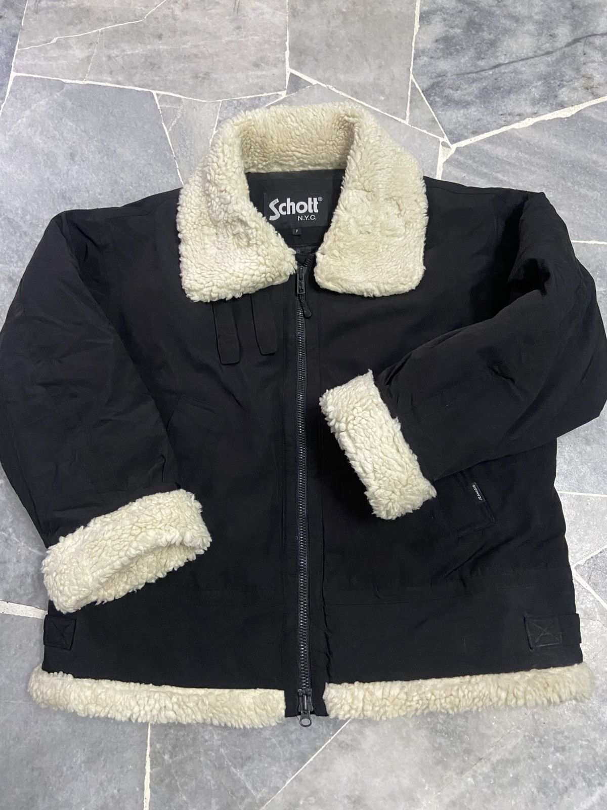 Schott SCHOTT Jacket B3 Military Style Sherpa Jacket Size US M / EU 48-50 / 2 - 6 Thumbnail