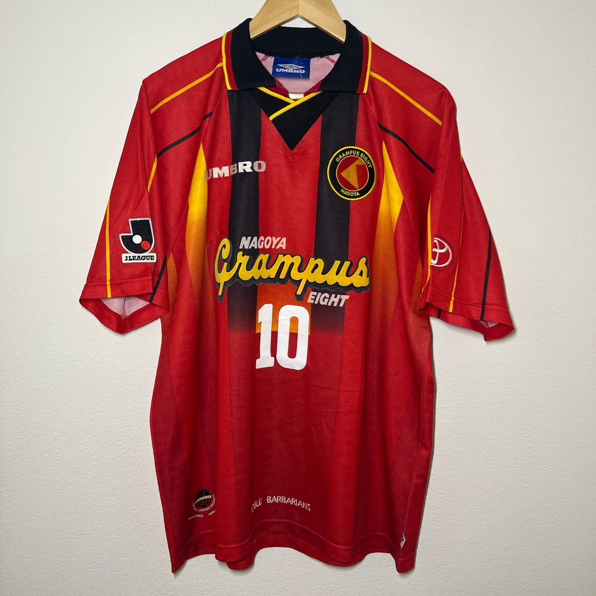 希少　97 Nagoya grampus  11番　OGURA UMBRO L 1997 Nagoya Grampus Eight Player Issue Away Shorts #17 - 6
