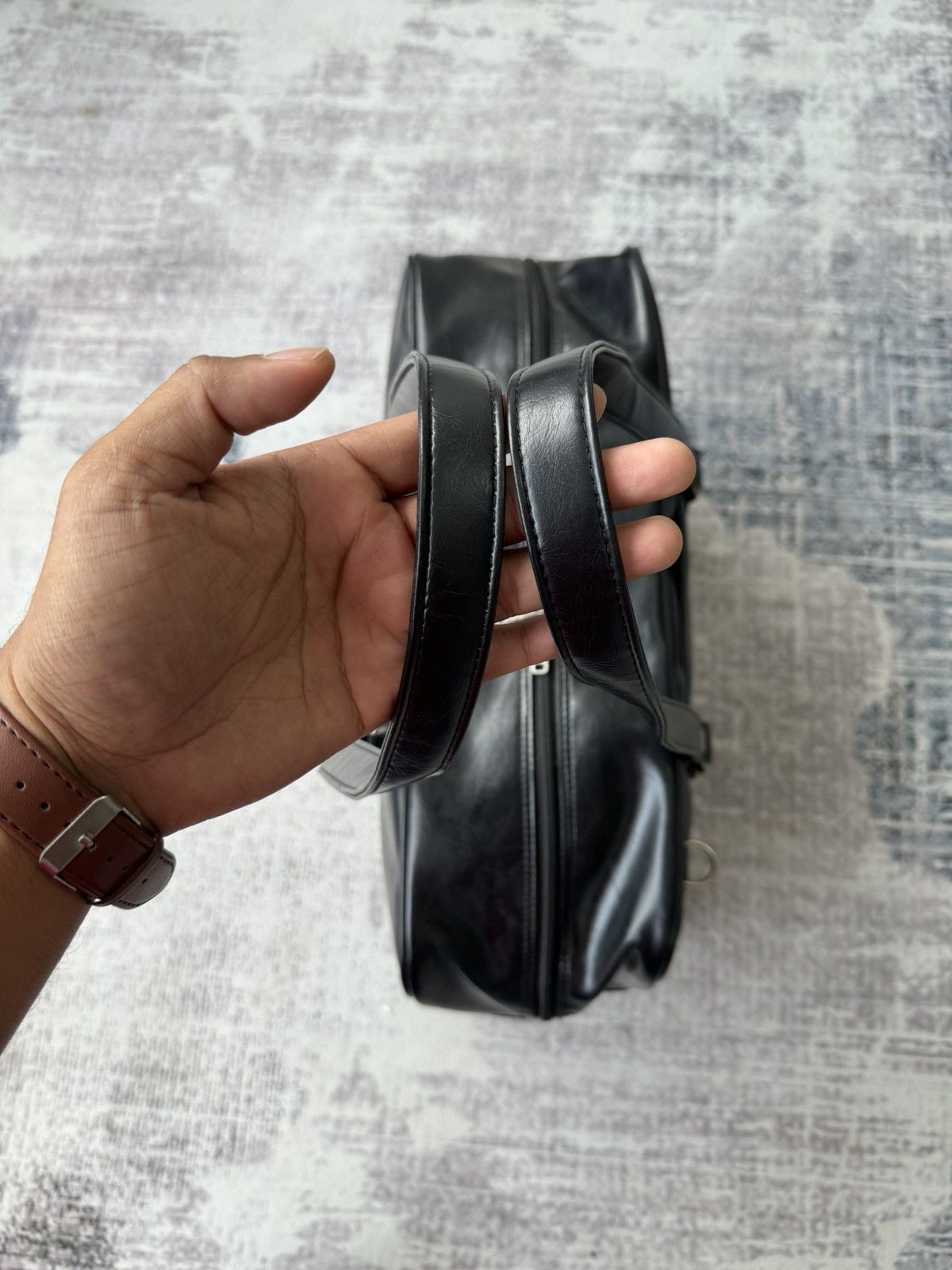 Japanese Brand Playboy Hand Carry Leather Bag Size ONE SIZE - 3 Thumbnail