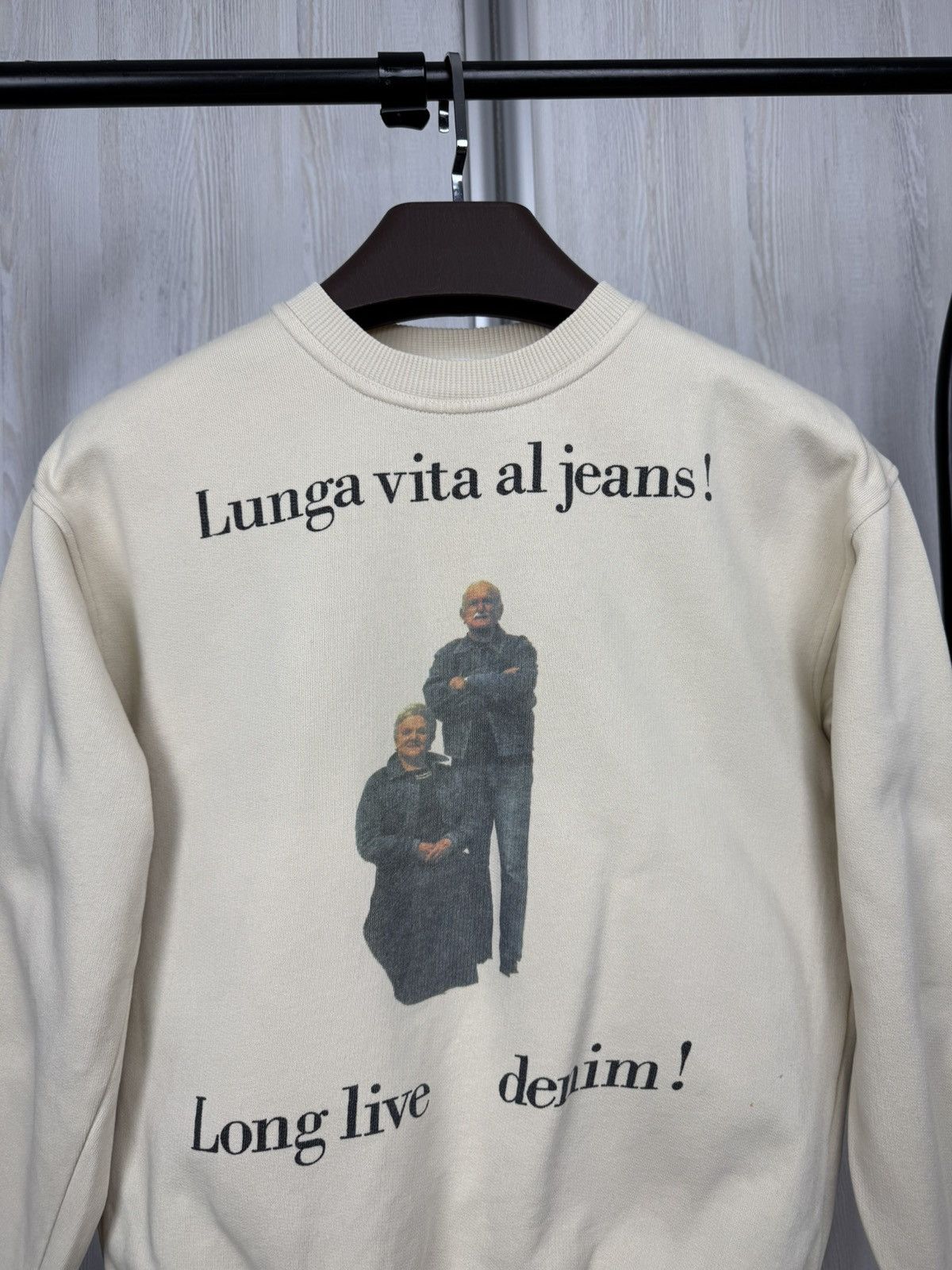 Moschino Moschino Sweatshirt Lunga vita al jeans! Long Live Denim Size M / US 6-8 / IT 42-44 - 3 Thumbnail