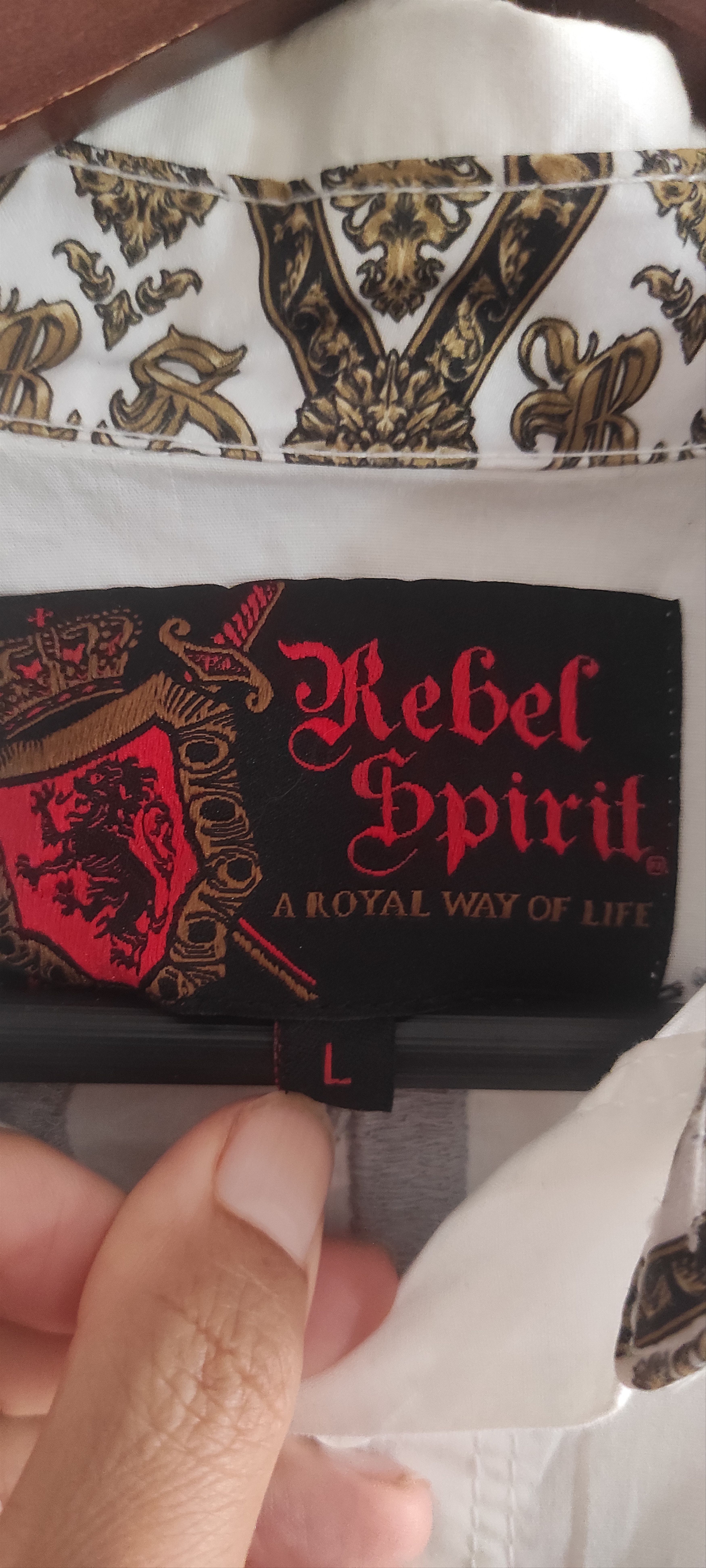 Other Rebel Spirit Embroidered Patched Skull Men's Shirt Size L Size US L / EU 52-54 / 3 - 12 Thumbnail