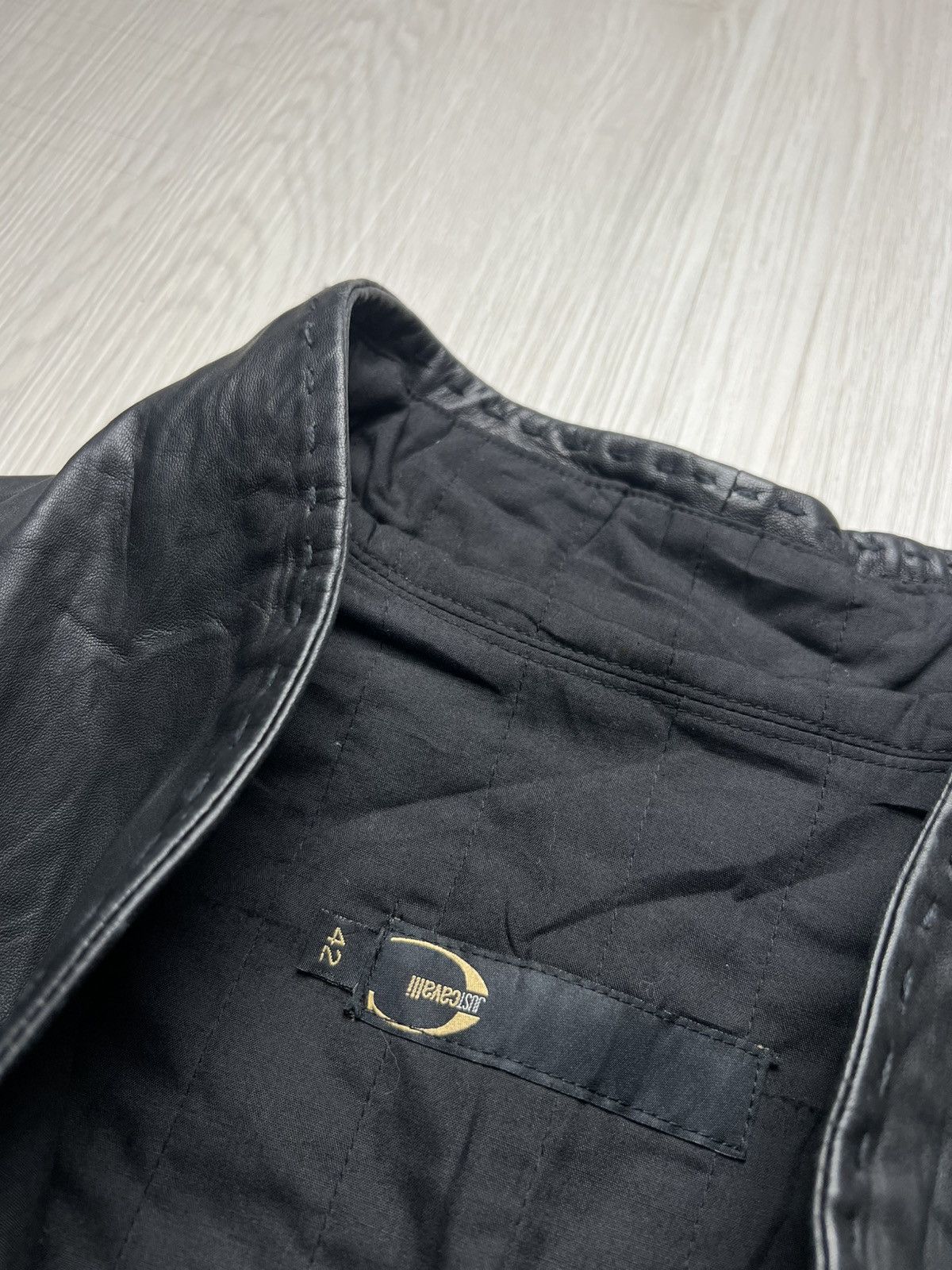 Just Cavalli Just Cavalli by Roberto Cavalli Stitched Leather Blazer Size M / US 6-8 / IT 42-44 - 5 Thumbnail
