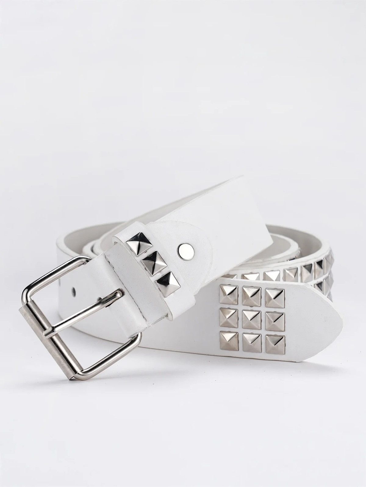 Japanese Brand Pyramid Studded PU Leather Belt Size ONE SIZE - 2 Thumbnail
