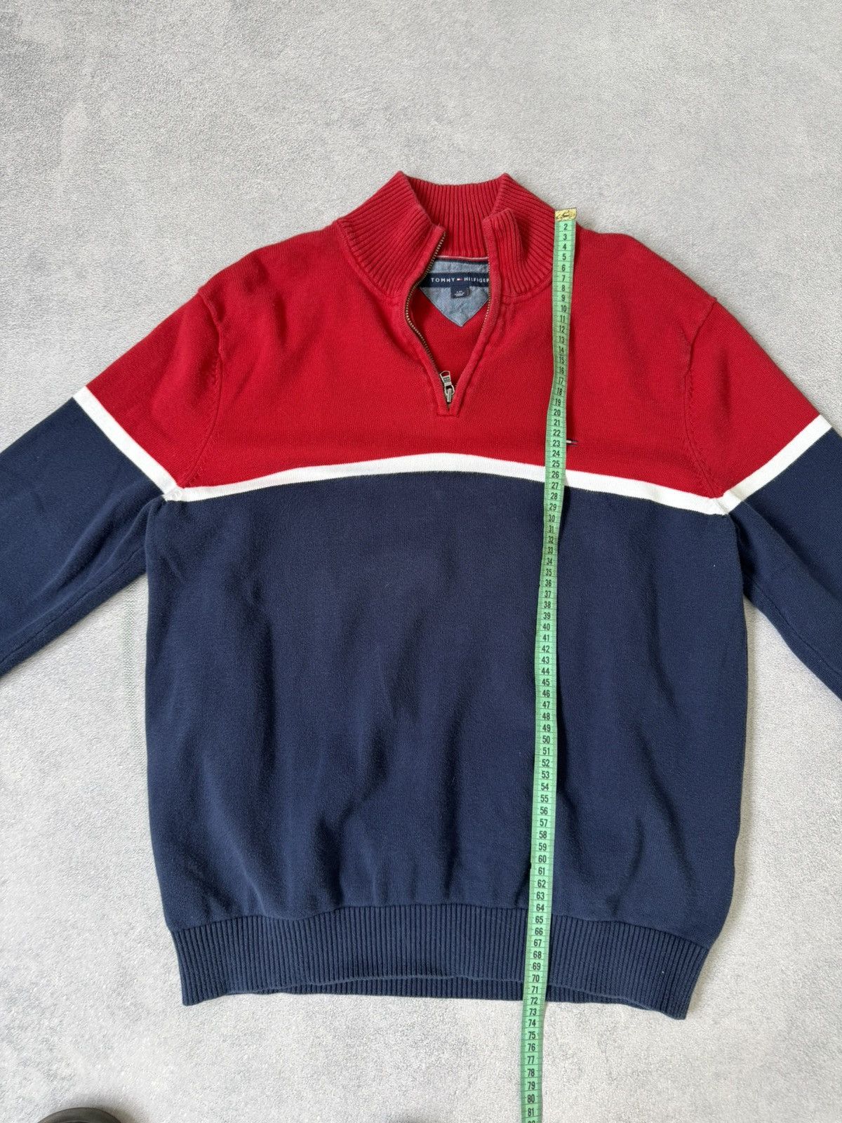 Tommy Hilfiger Vintage 2000s Tommy Hilfiger Knit 1/4 Zip Sweater OldMoney Size US M / EU 48-50 / 2 - 7 Thumbnail