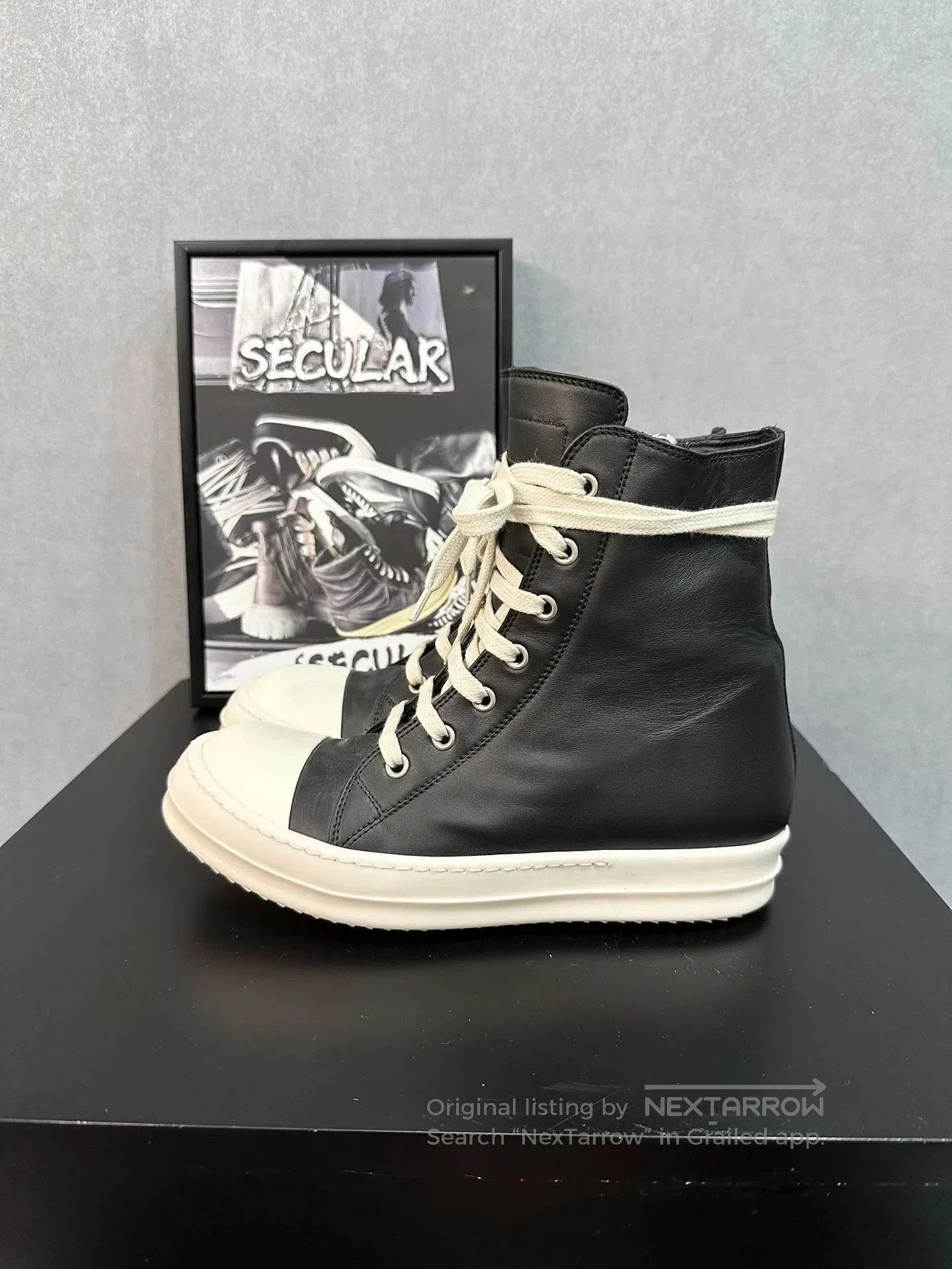 Rick Owens rick owens black and white high. Size US 6 / IT 36 - 2 Thumbnail