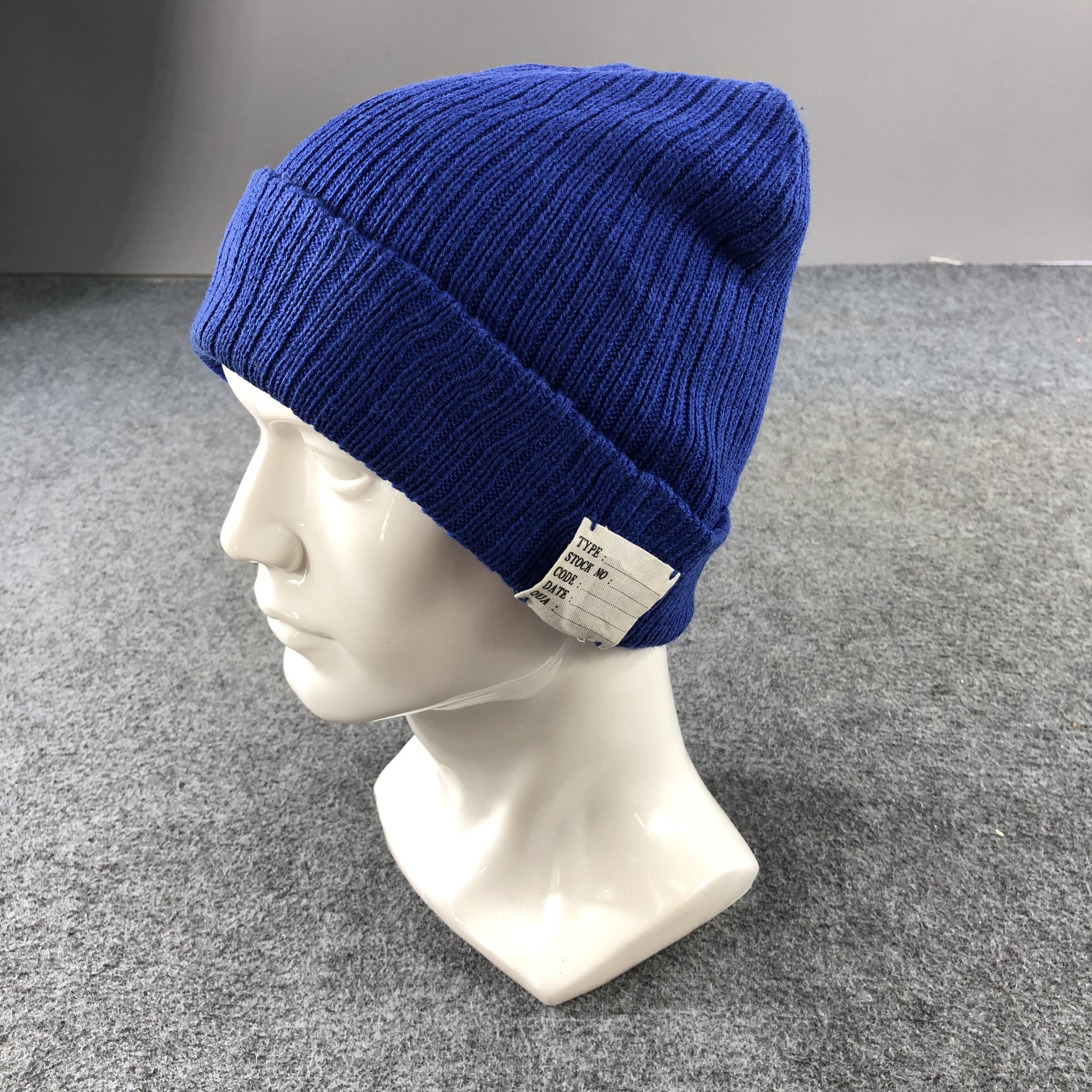 Global Work Global Work Blue Beanie Snowcap Snow Hat B463 Size ONE SIZE - 2 Thumbnail