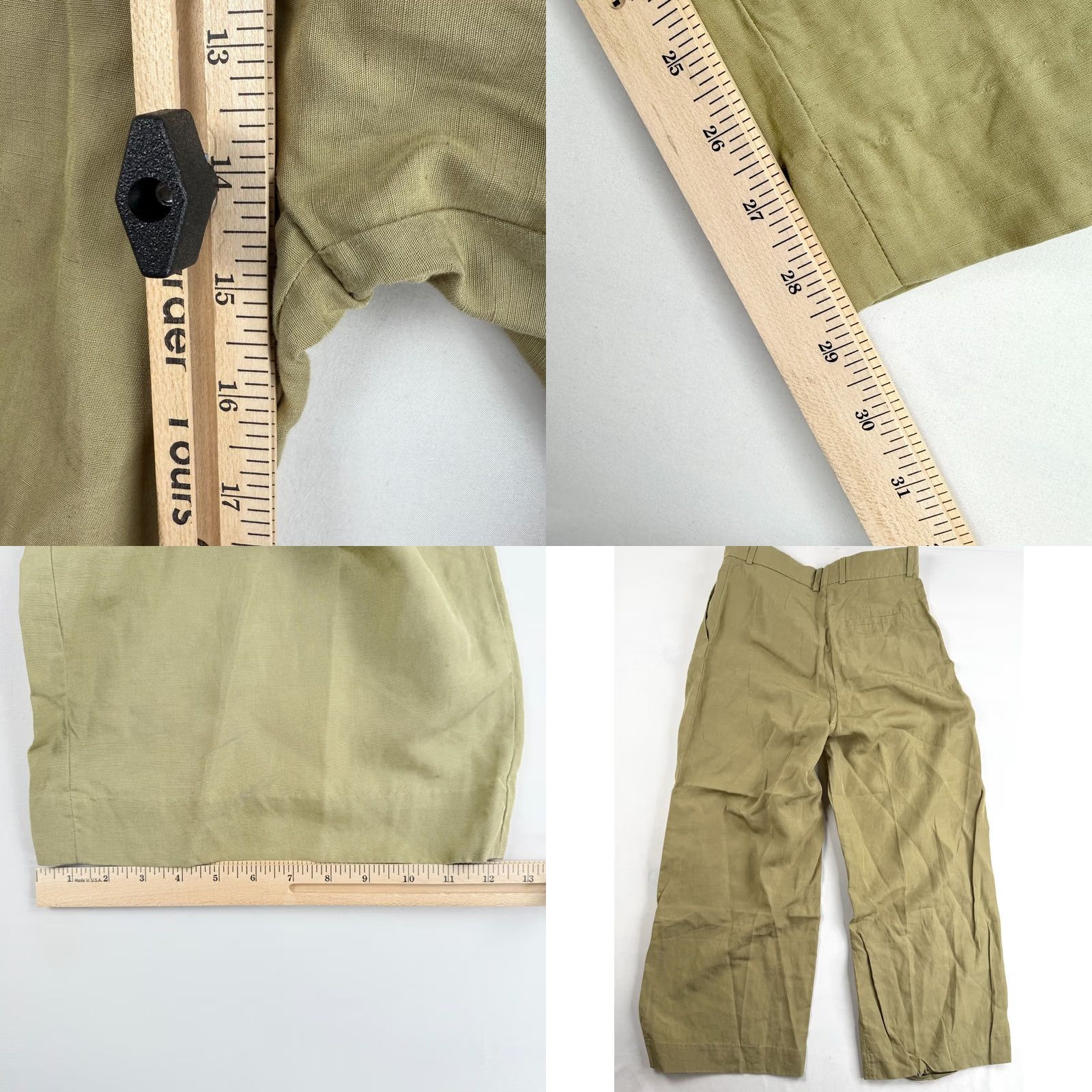 Cos COS Dress Pants Womens EU 40 Lyocell Linen Pleated Wide-Leg High Waist Beige Dress Pants Womens Regular XS-XL Size 27" / US 4 / IT 40 - 8 Thumbnail