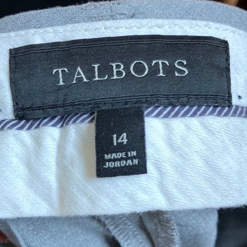 Talbots Talbots Womens Pants Gray High Rise Straight Leg Workwear Stretch 14 Size 36" / US 14 / IT 50 - 5 Thumbnail