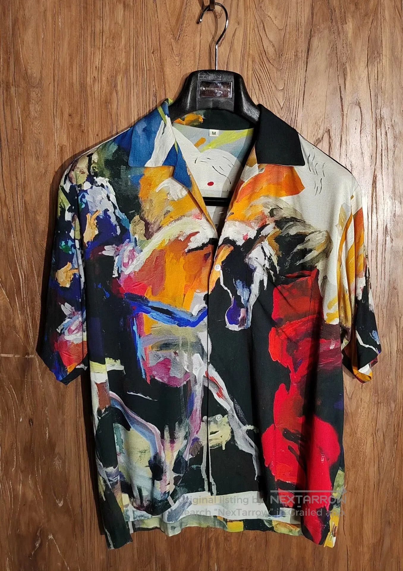 Japanese Brand Abstract Oil Painting Print Shirt. Size US M / EU 48-50 / 2 - 1 Thumbnail