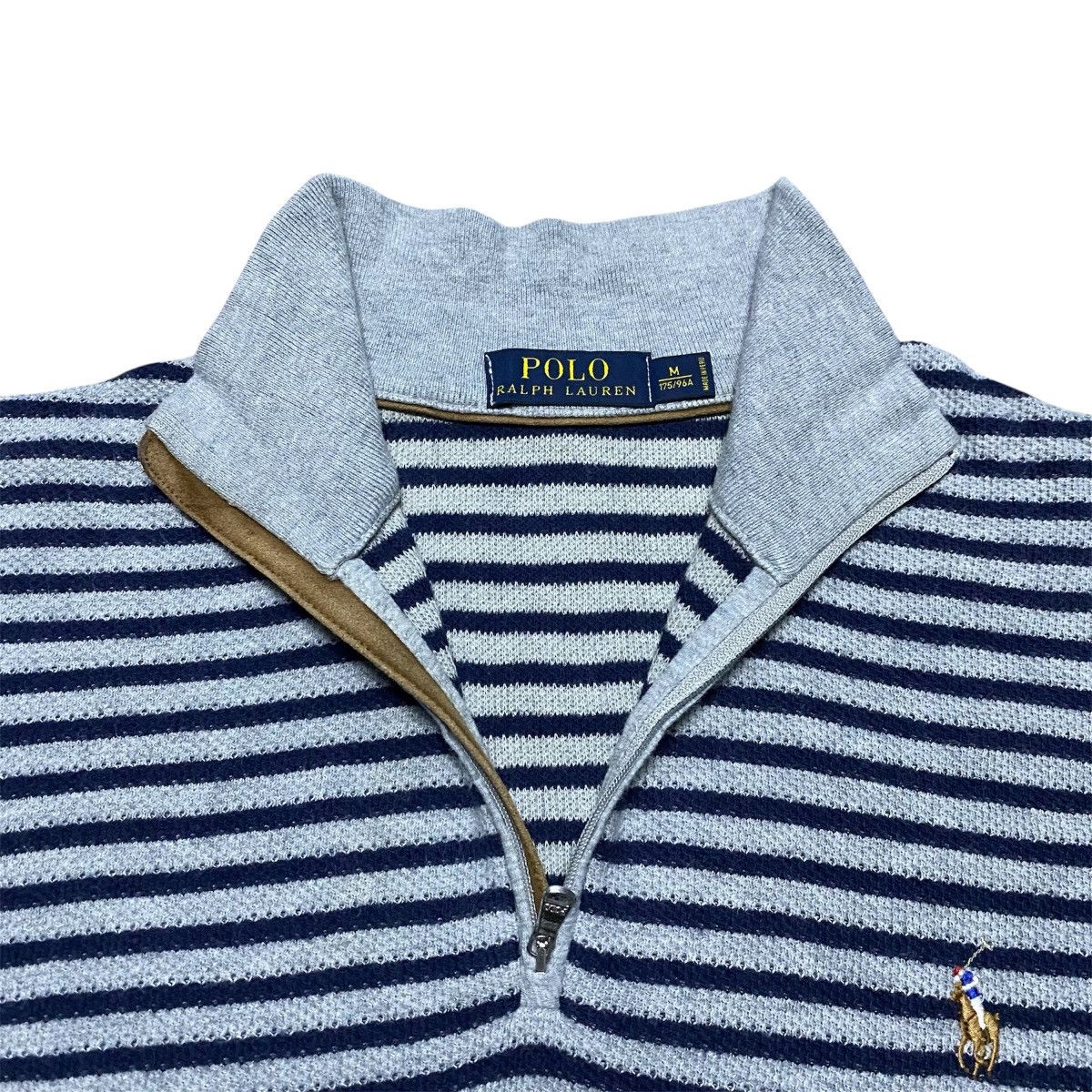 Polo Ralph Lauren Rare‼️🔥Polo Ralph Lauren Waffle knit Half Zipper T-Shirt Size US M / EU 48-50 / 2 - 4 Thumbnail