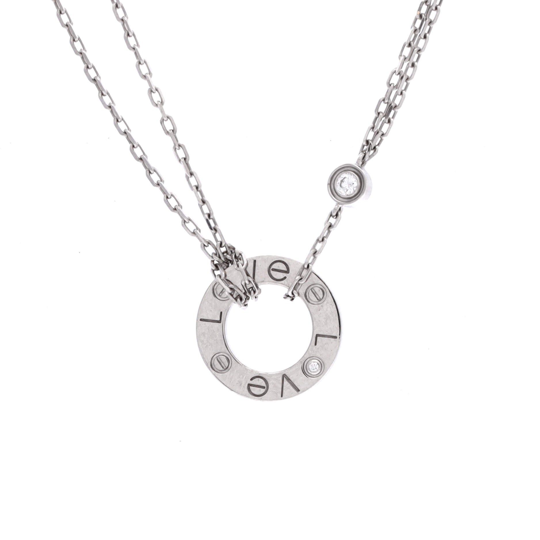 2 Diamonds Love Pendant Necklace