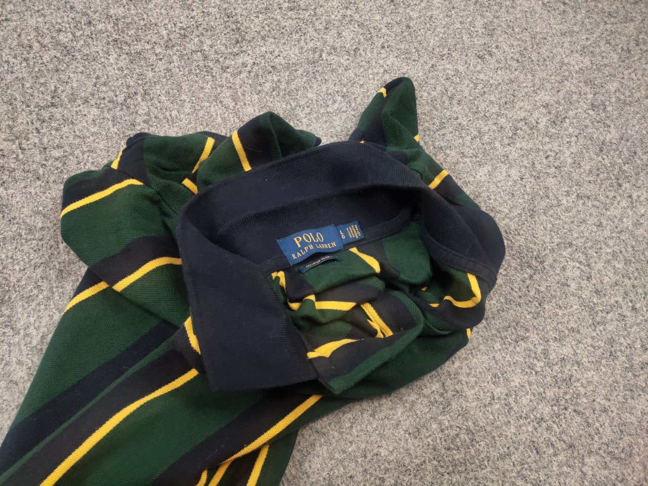 Polo Ralph Lauren Polo by Ralph Lauren custom fit stripe green Vintage T Shirt Size US L / EU 52-54 / 3 - 11 Thumbnail