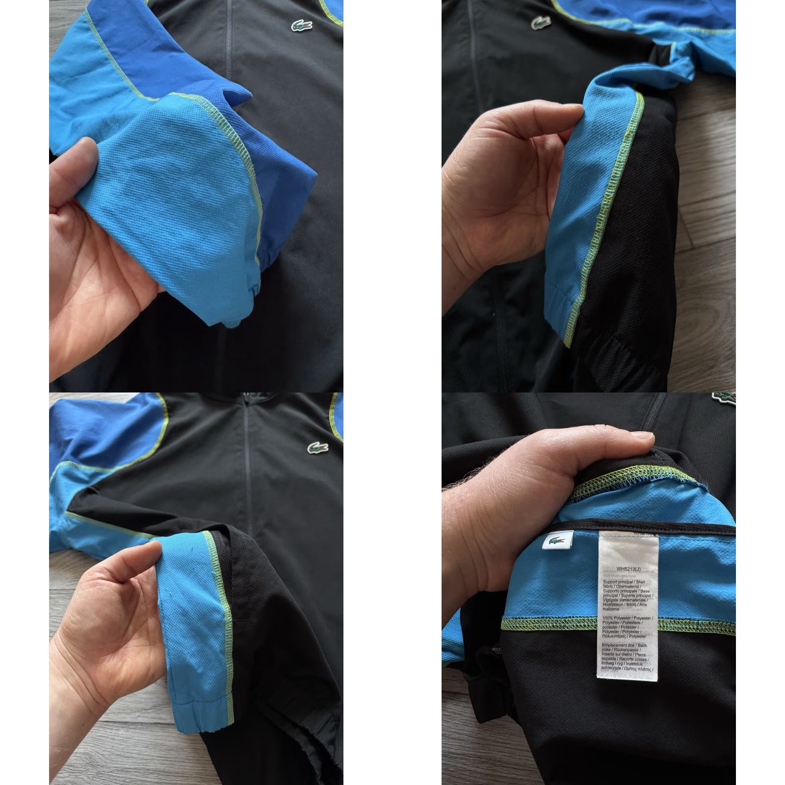Lacoste Lacoste Sport High-Neck Tracksuit Zip Jacket Blue Black 3XL Men Shirt? Size US 39 - 9 Thumbnail