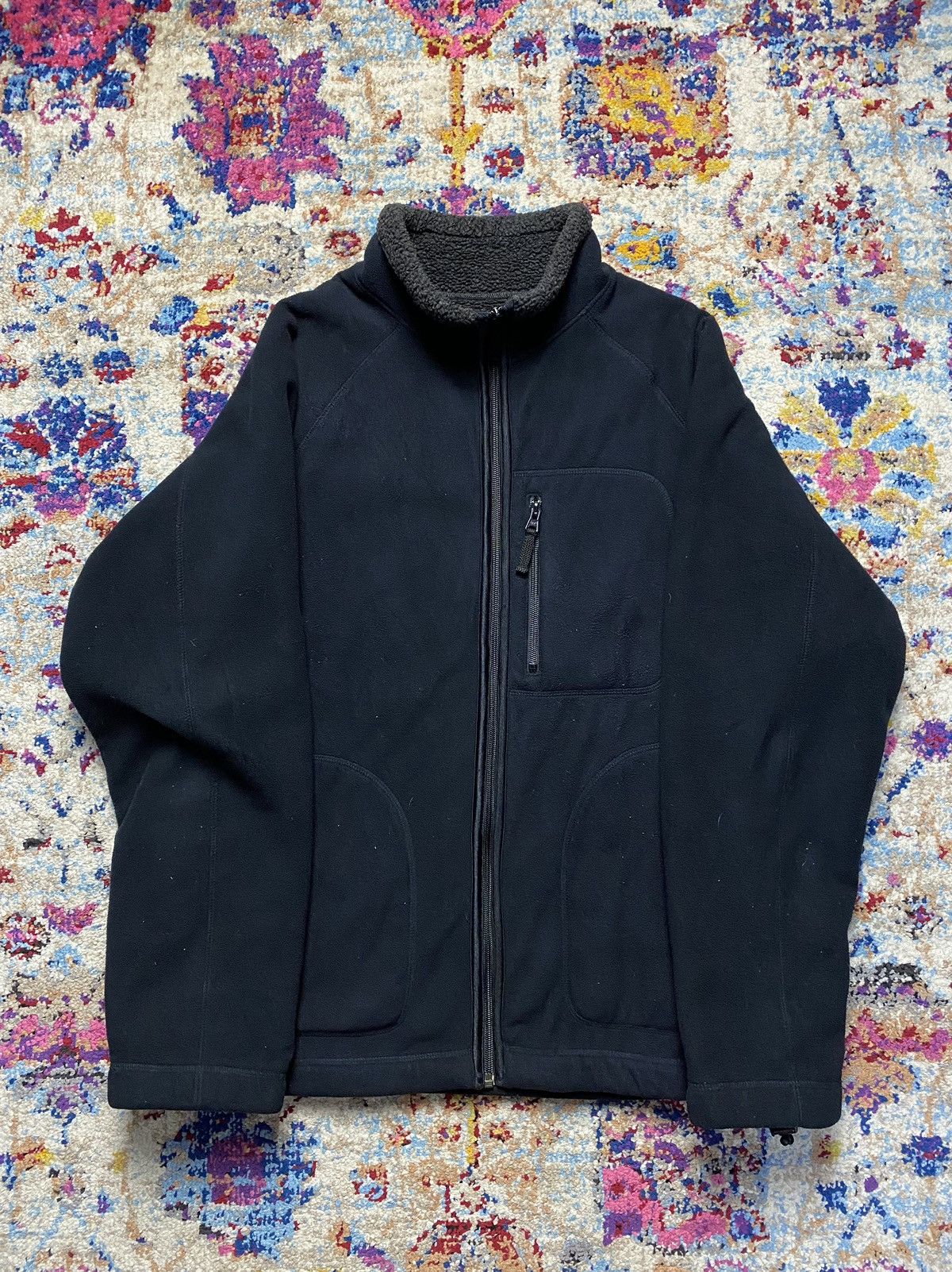Uniqlo × Vintage 90s Uniqlo Pile Lined Fleece Full-Zip High Collared Jackets Size US L / EU 52-54 / 3 - 1 Thumbnail