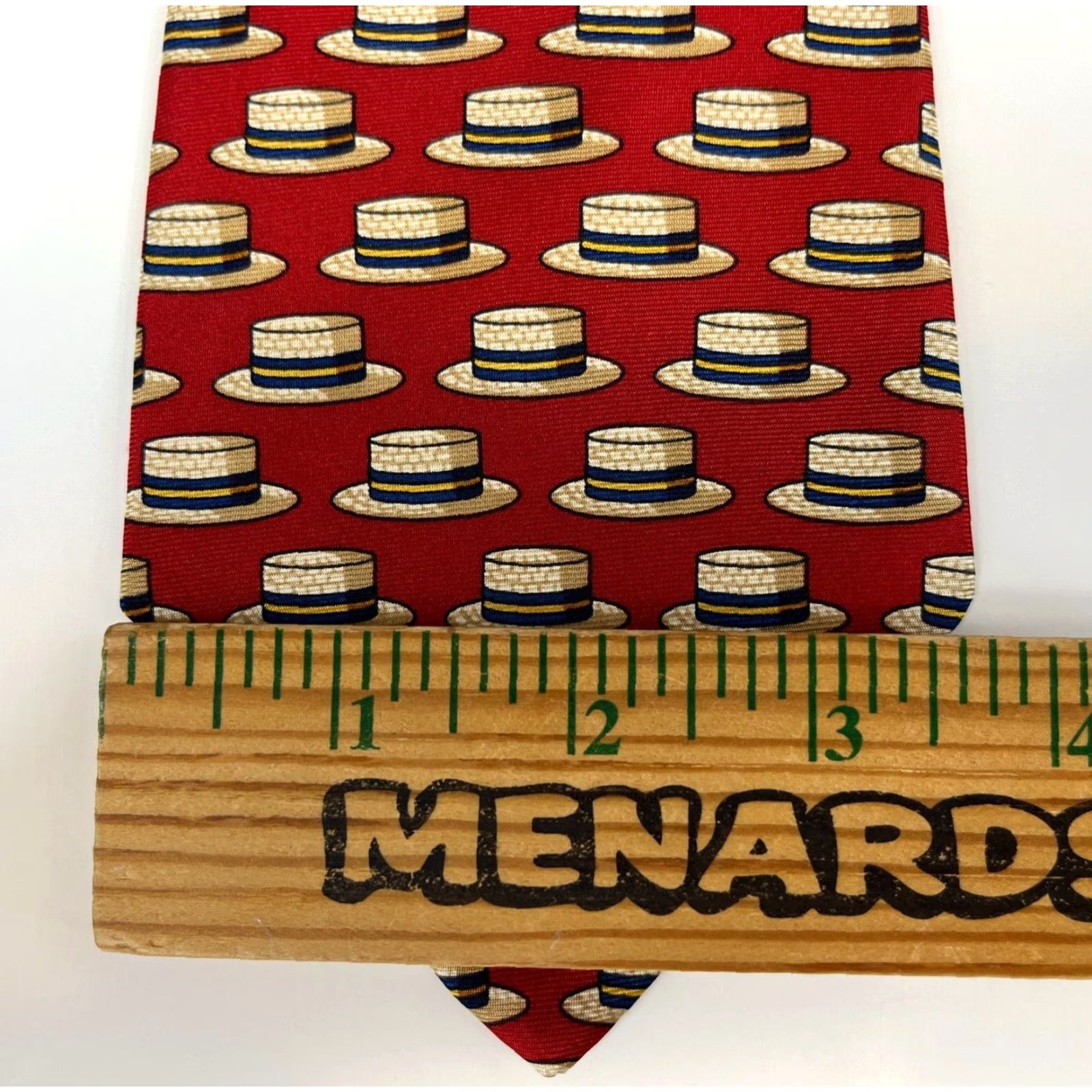 Brooks Brothers VINTAGE Brooks Brothers Makers Silk Tie Novelty 57-60" 3.75" Wide Red Men's Silk Tie Made in USA NWT Size ONE SIZE - 8 Thumbnail