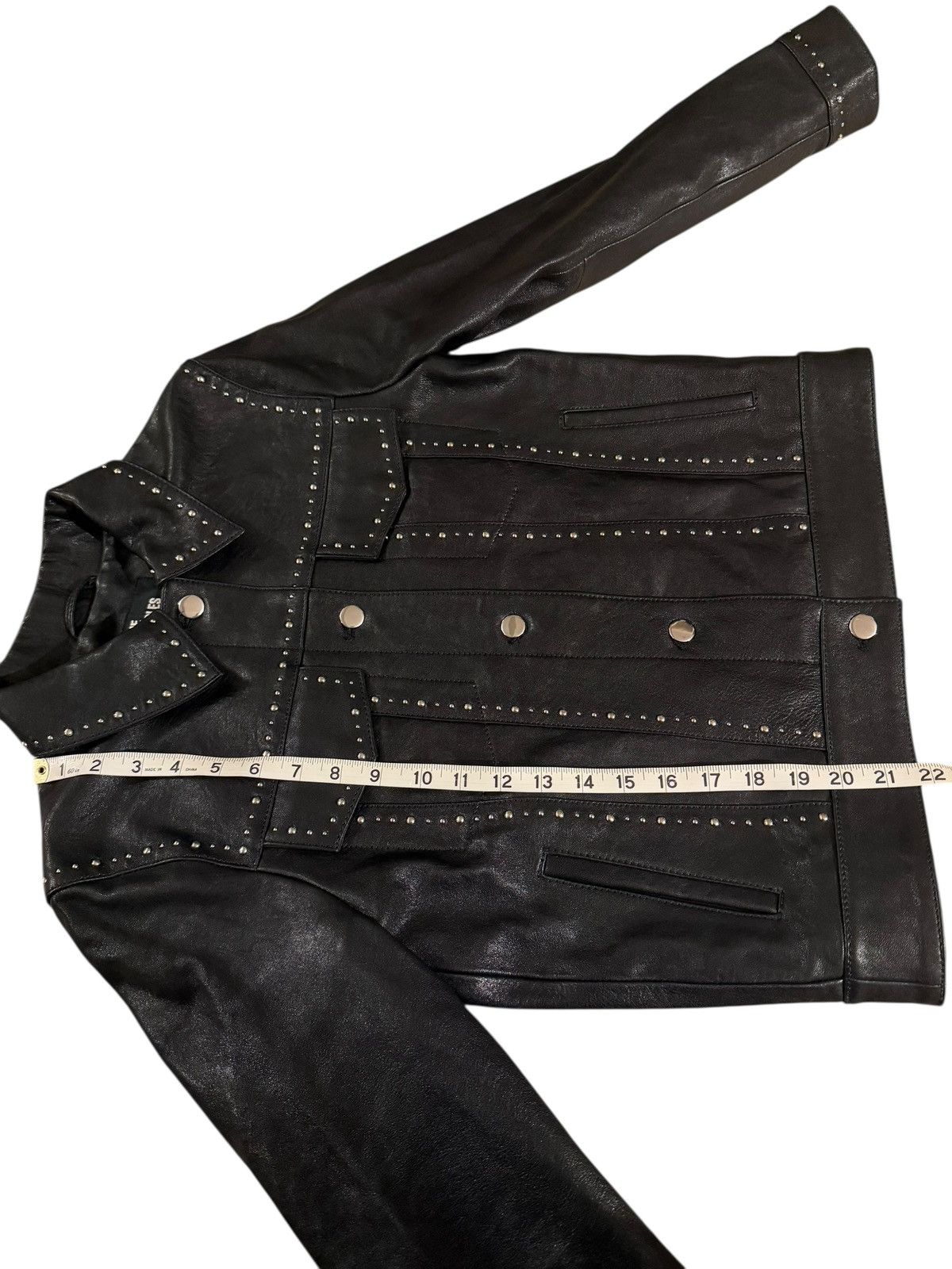 The Kooples $945 THE KOOPLES black Women’s Leather Studded Jacket Jacket Size XS / US 0-2 / IT 36-38 - 5 Thumbnail
