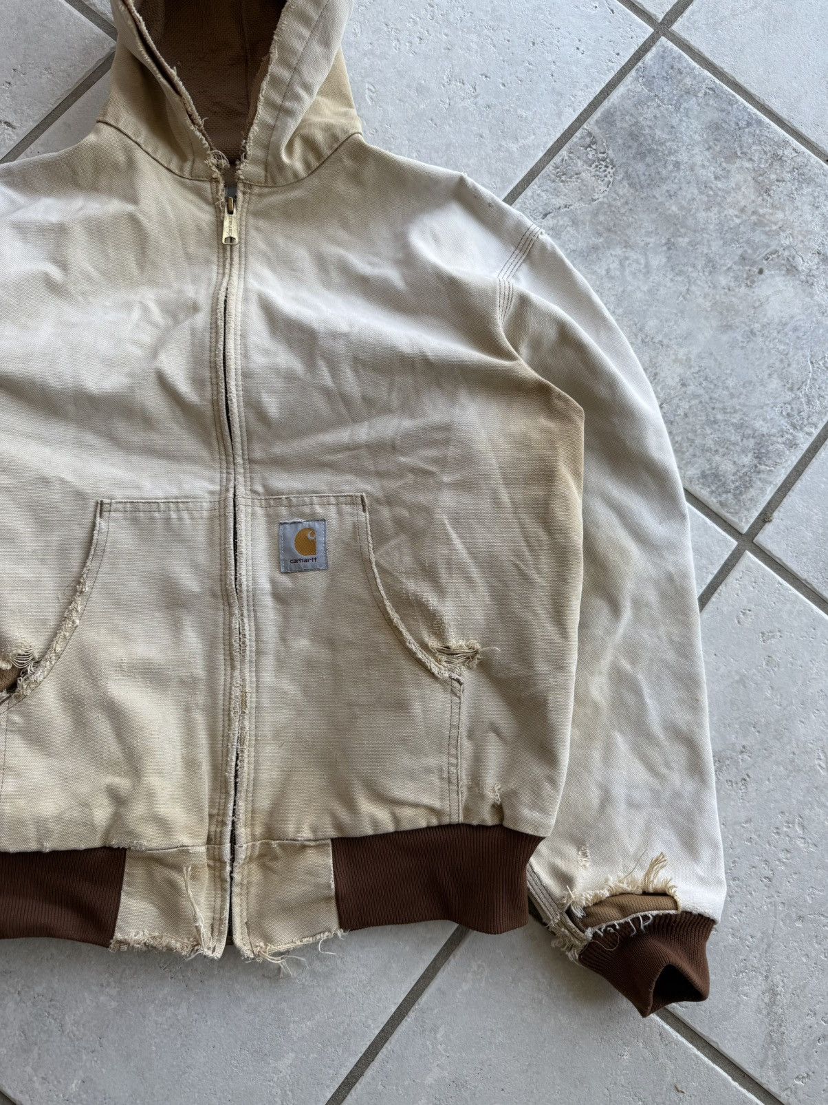 Carhartt Vintage Beige Carhartt Jacket - Perfect Fade & Fit Size US M / EU 48-50 / 2 - 1 Thumbnail