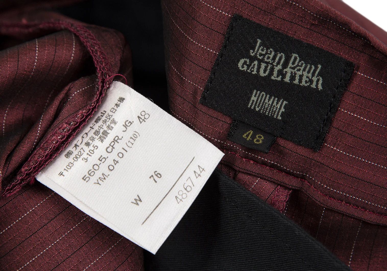 Jean Paul Gaultier Stretch Alternate Stripe Pants in Red Size 48 Size US 32 / EU 48 - 12 Thumbnail