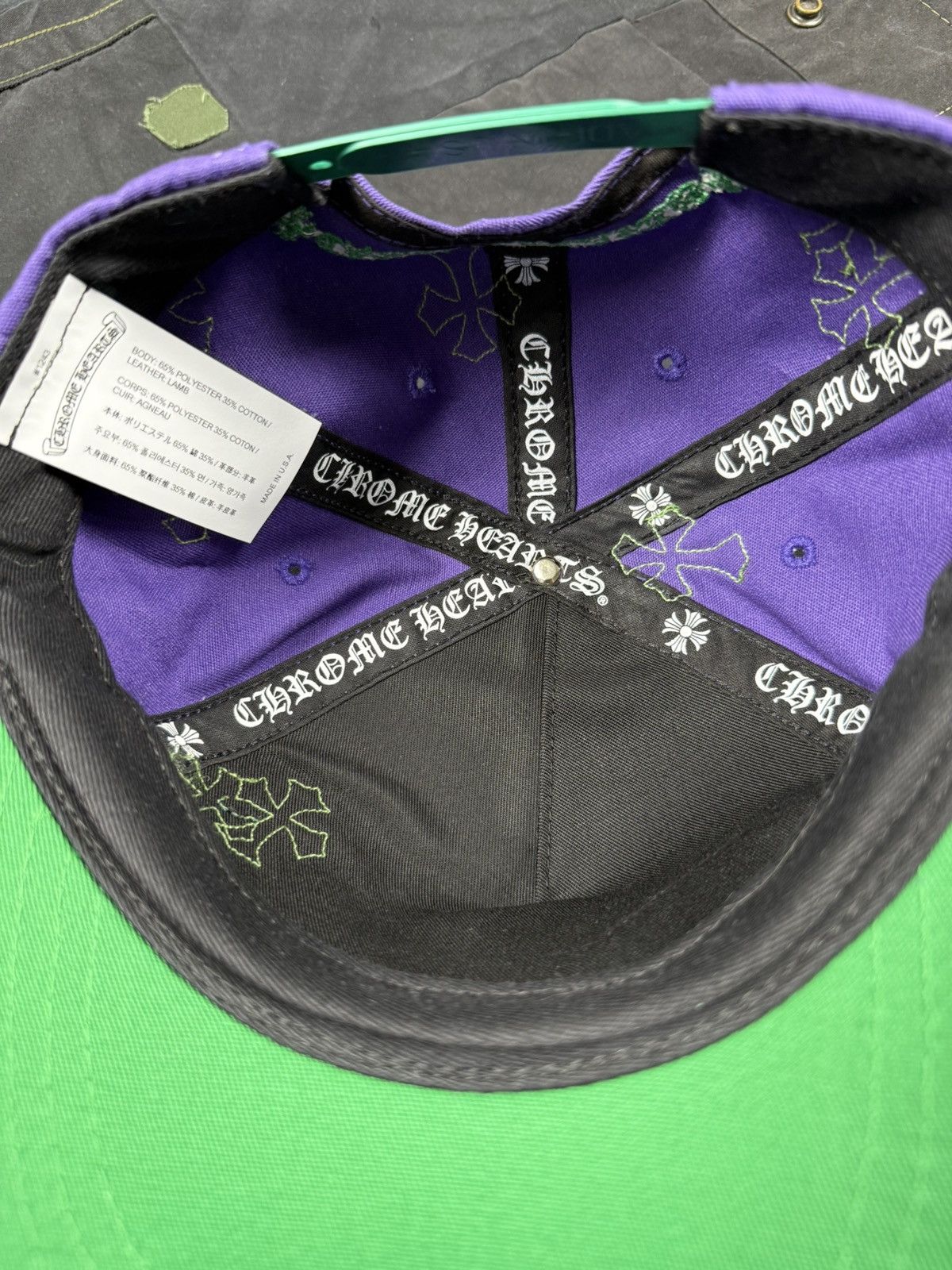 Chrome Hearts CH Crosses Hat Purple / Green Size ONE SIZE - 5 Thumbnail