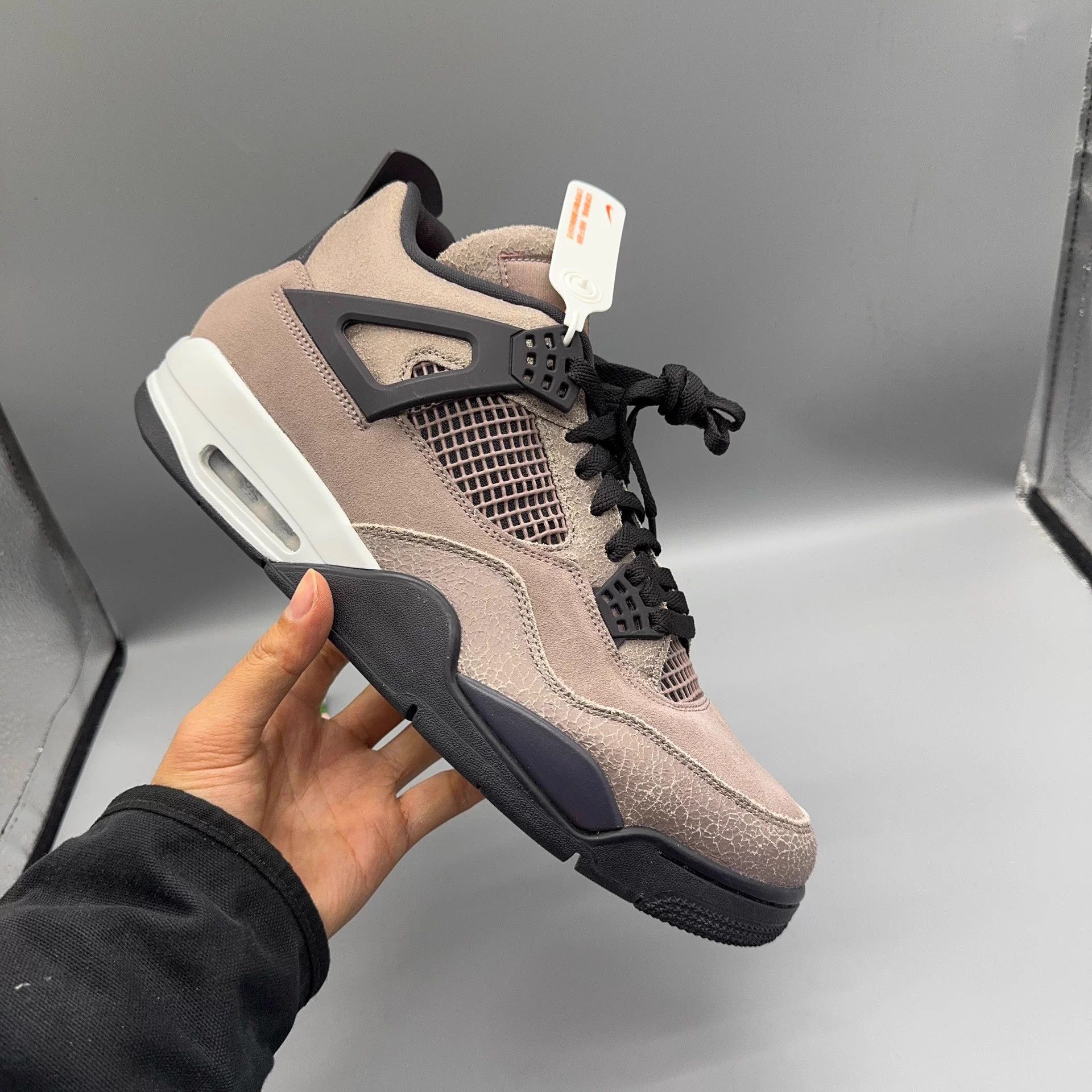 Nike Jordan aj4 Mocha Black Brown 46 Size US 13 / EU 46 - 5 Thumbnail
