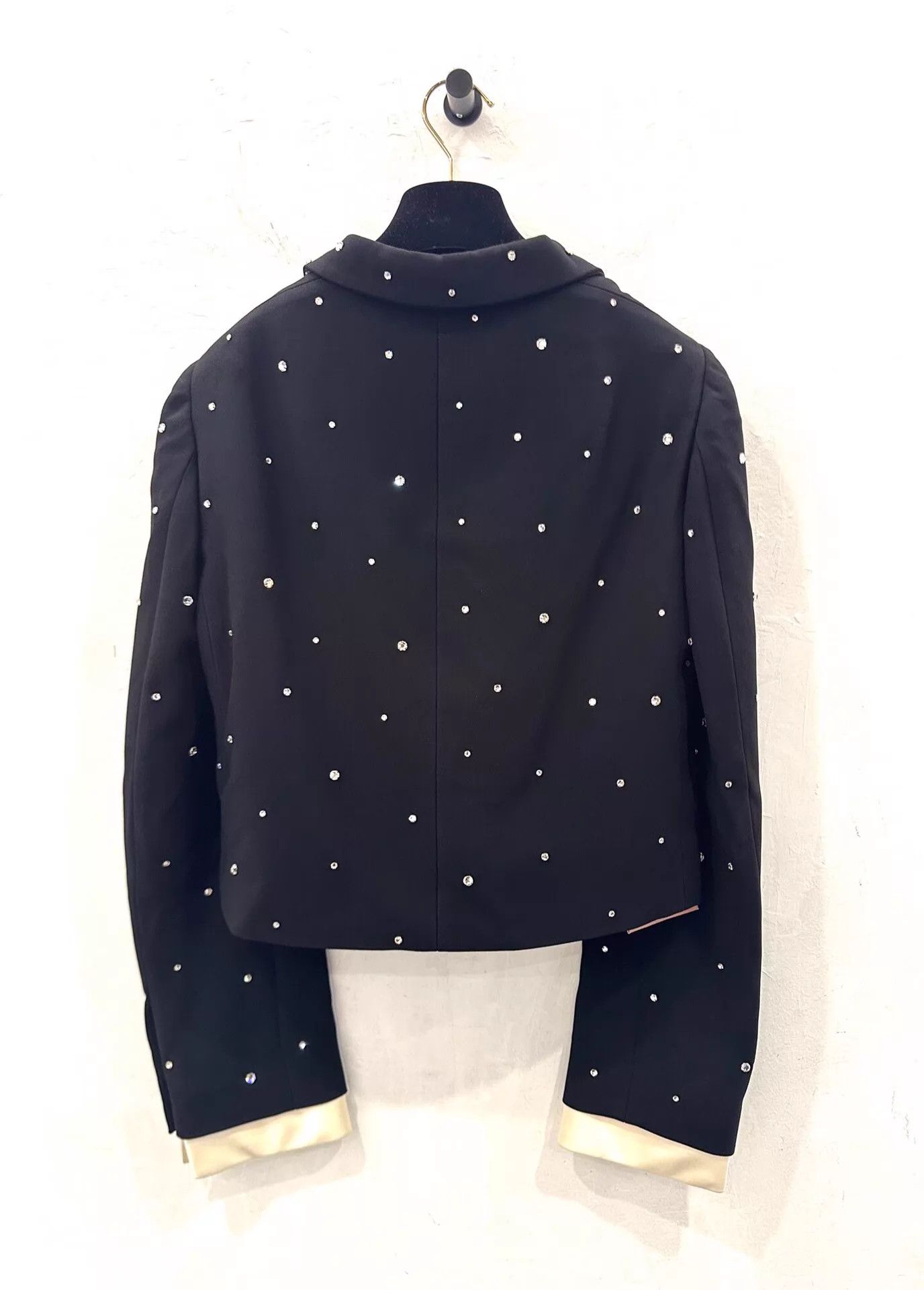 Miu Miu MIU MIu black crystal-embellished jacket 40 new w/ tags Size S / US 4 / IT 40 - 3 Thumbnail