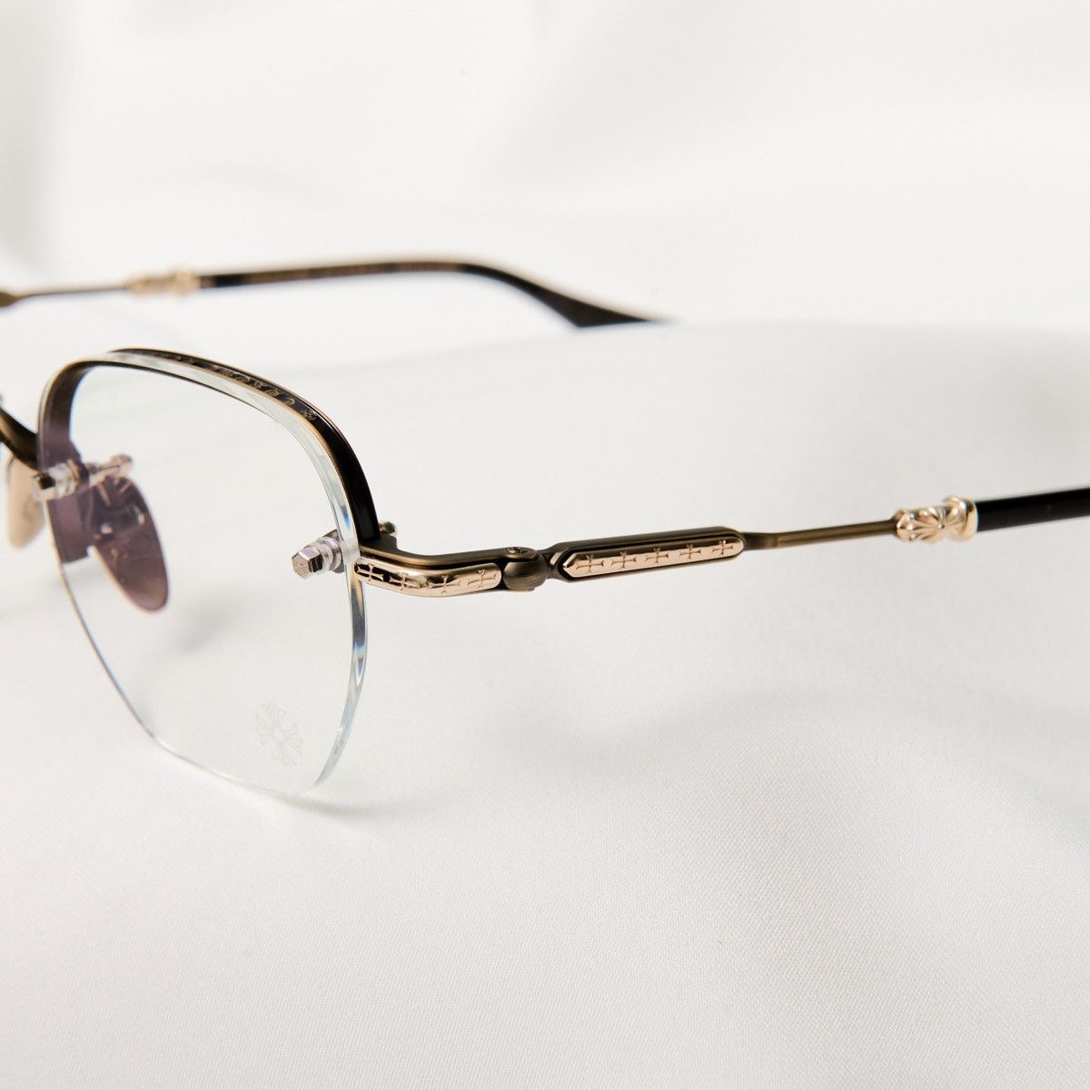 Chrome Hearts CHROME HEARTS FROSTED SAND CLASSIC BROWN GLASSES Size ONE SIZE - 3 Thumbnail