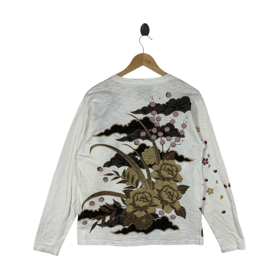 Other Ryugi Atsugi Peony & Sakura Embroidered Long Sleeve Tee Size US L / EU 52-54 / 3 - 4 Thumbnail