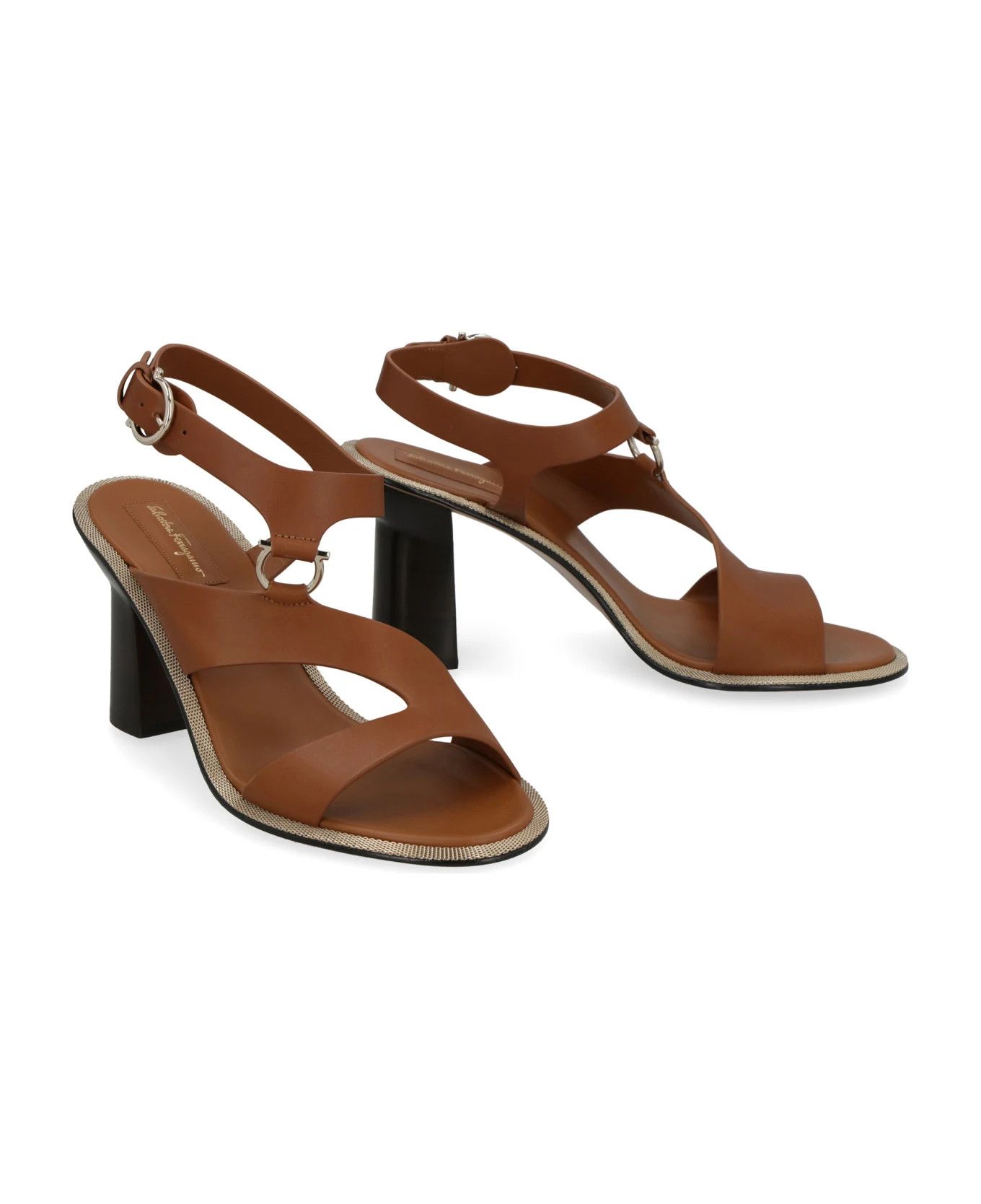 Salvatore Ferragamo o1y0426 Slingback Sandals in Brown Size US 9 / IT 39 - 2 Thumbnail