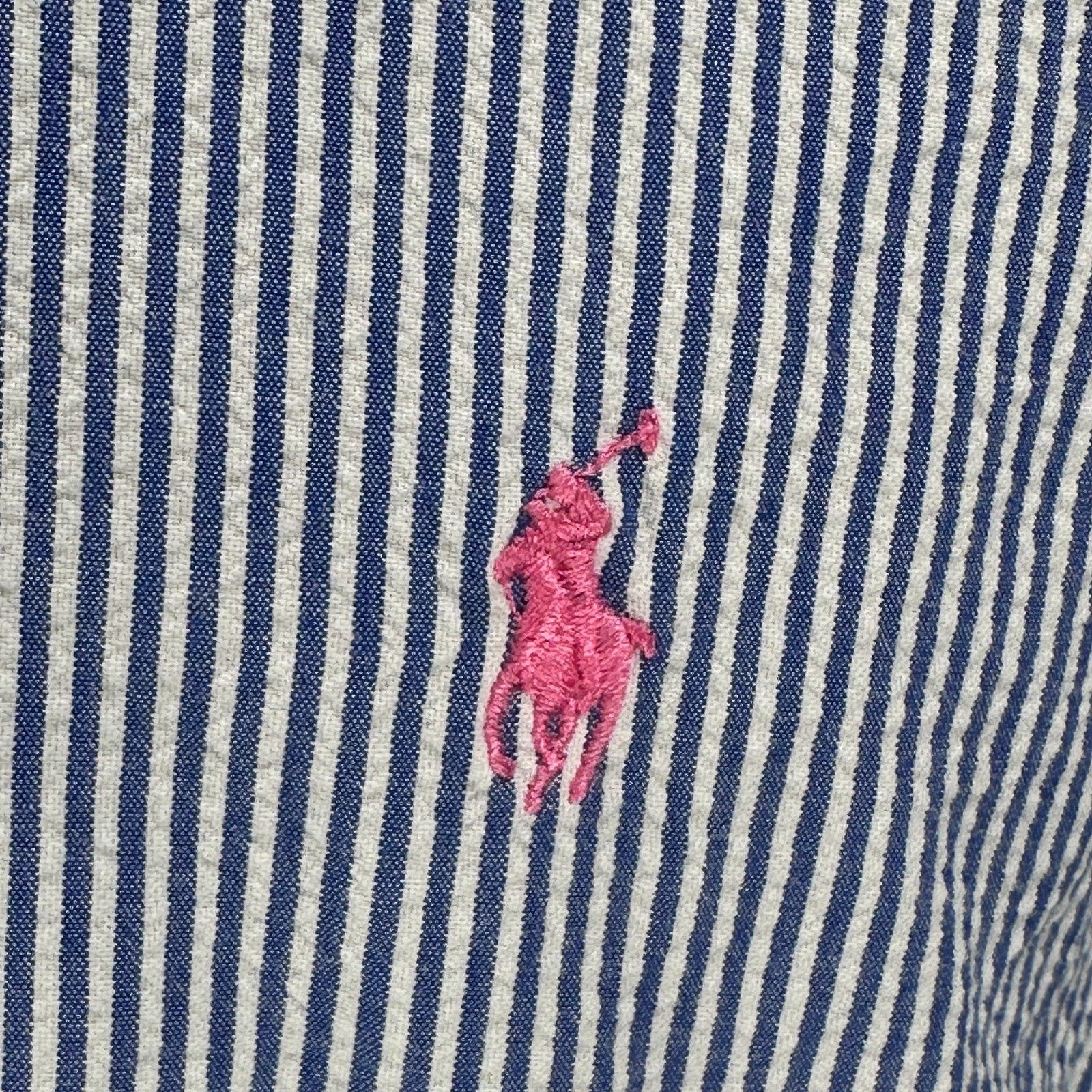 Ralph Lauren Polo Ralph Lauren Seersucker Shirt Men's 2XL XXL Blue White Size US XXL / EU 58 / 5 - 3 Thumbnail