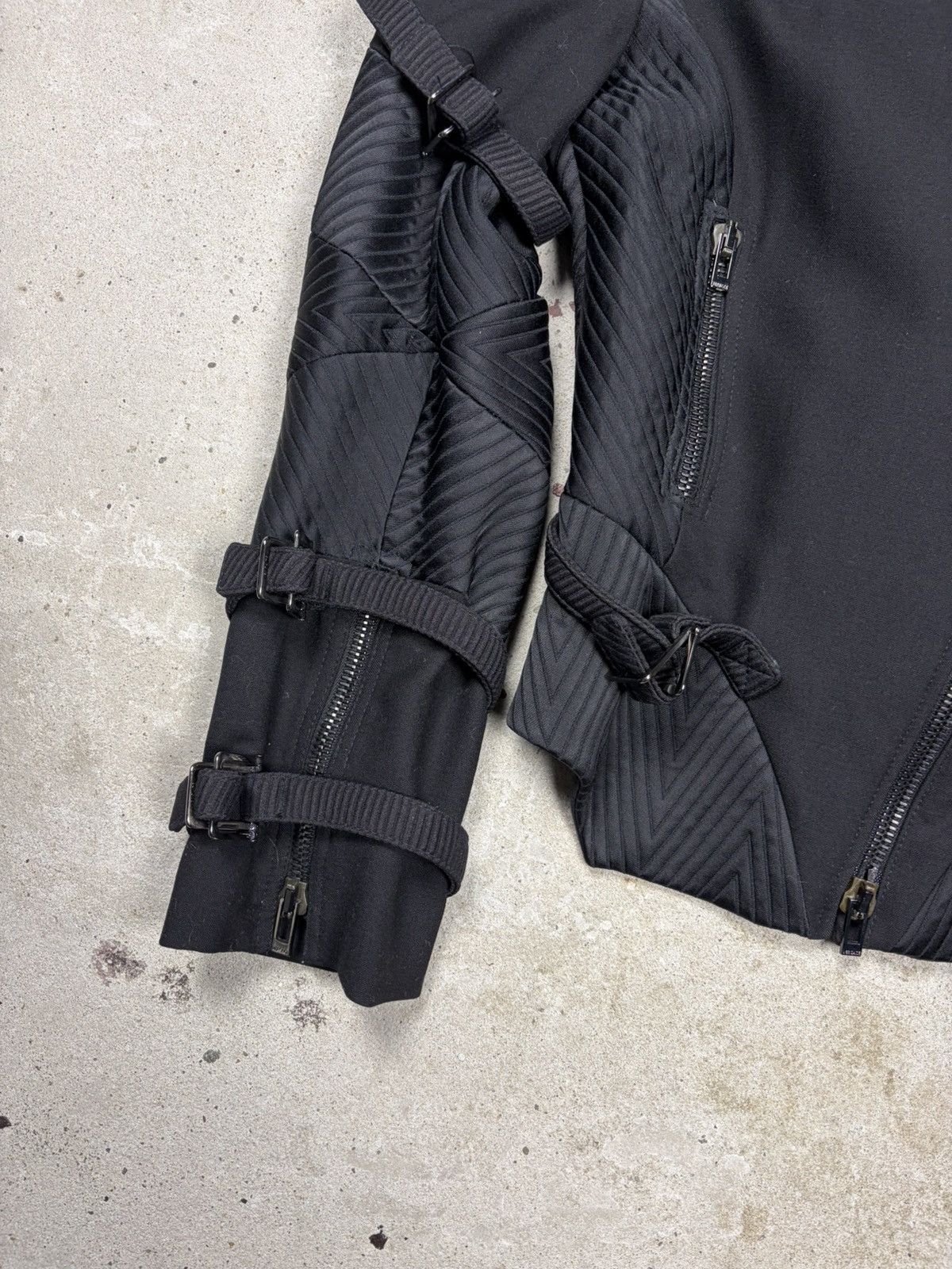 Versace FW2003 Gianni Versace by Donatella Bondage Moto Biker Jacket Size M / US 6-8 / IT 42-44 - 5 Thumbnail