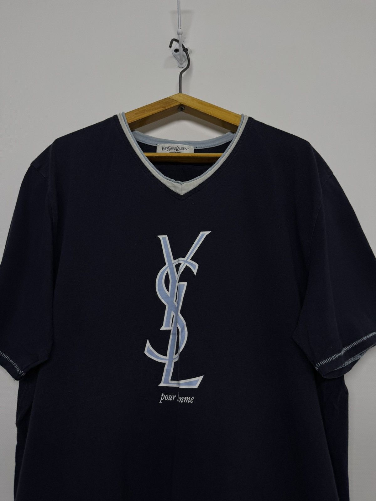 Yves Saint Laurent Vintage YSL Yves Saint Laurent T Shirt 00’s Size US M / EU 48-50 / 2 - 2 Thumbnail
