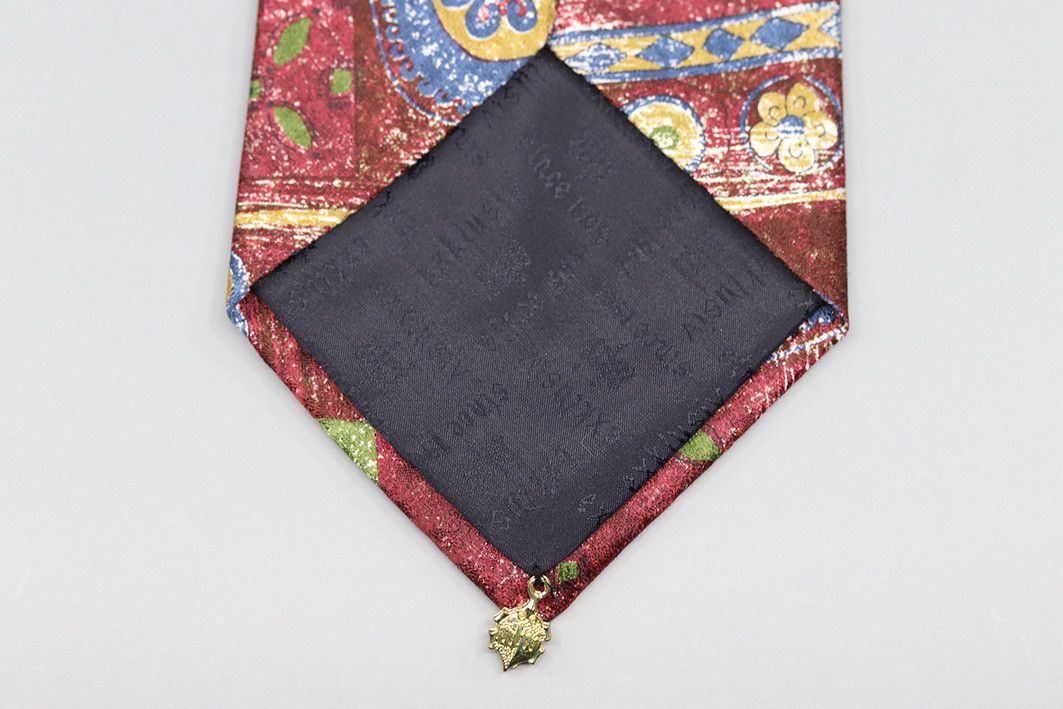 Other Vintage ALPI Silk Tie – Abstract Pattern with Metal Charm Size ONE SIZE - 3 Thumbnail