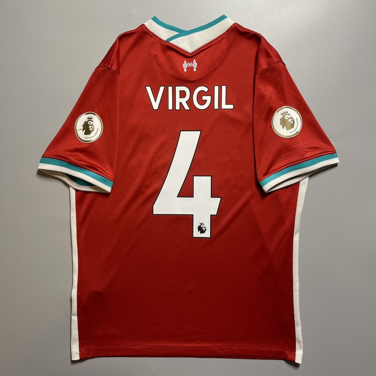 Nike × Vintage LIVERPOOL NIKE 2020/2021 FOOTBALL HOME JERSEY #4 VIRGIL Size US S / EU 44-46 / 1 - 1 Thumbnail