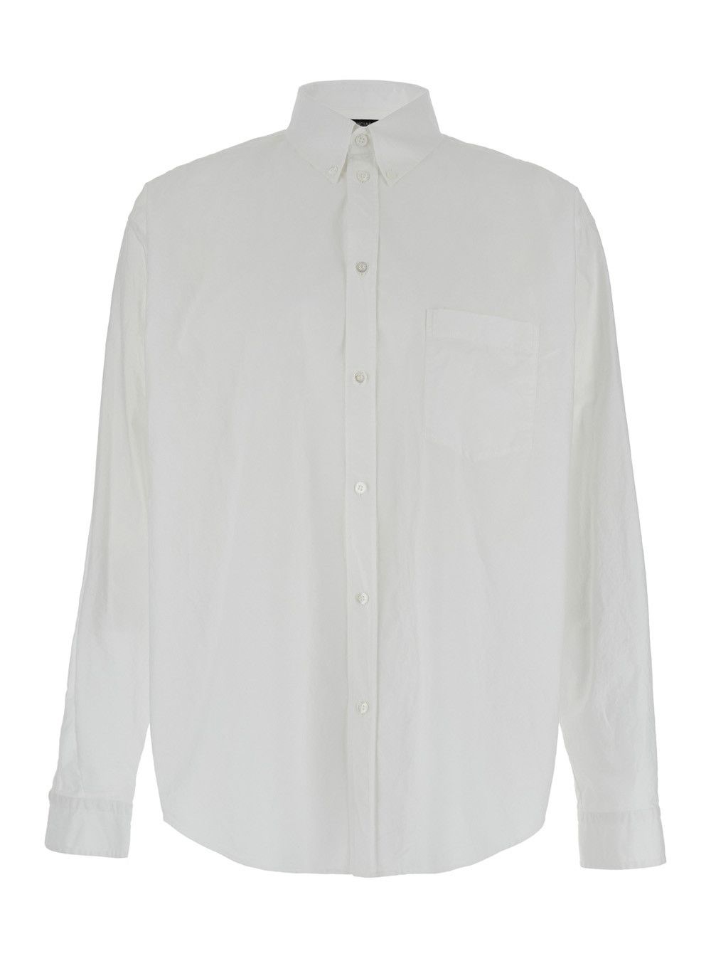 Balenciaga White Shirt with Contrasting Logo Print at the Back in Cotton Man Size US M / EU 48-50 / 2 - 1 Thumbnail