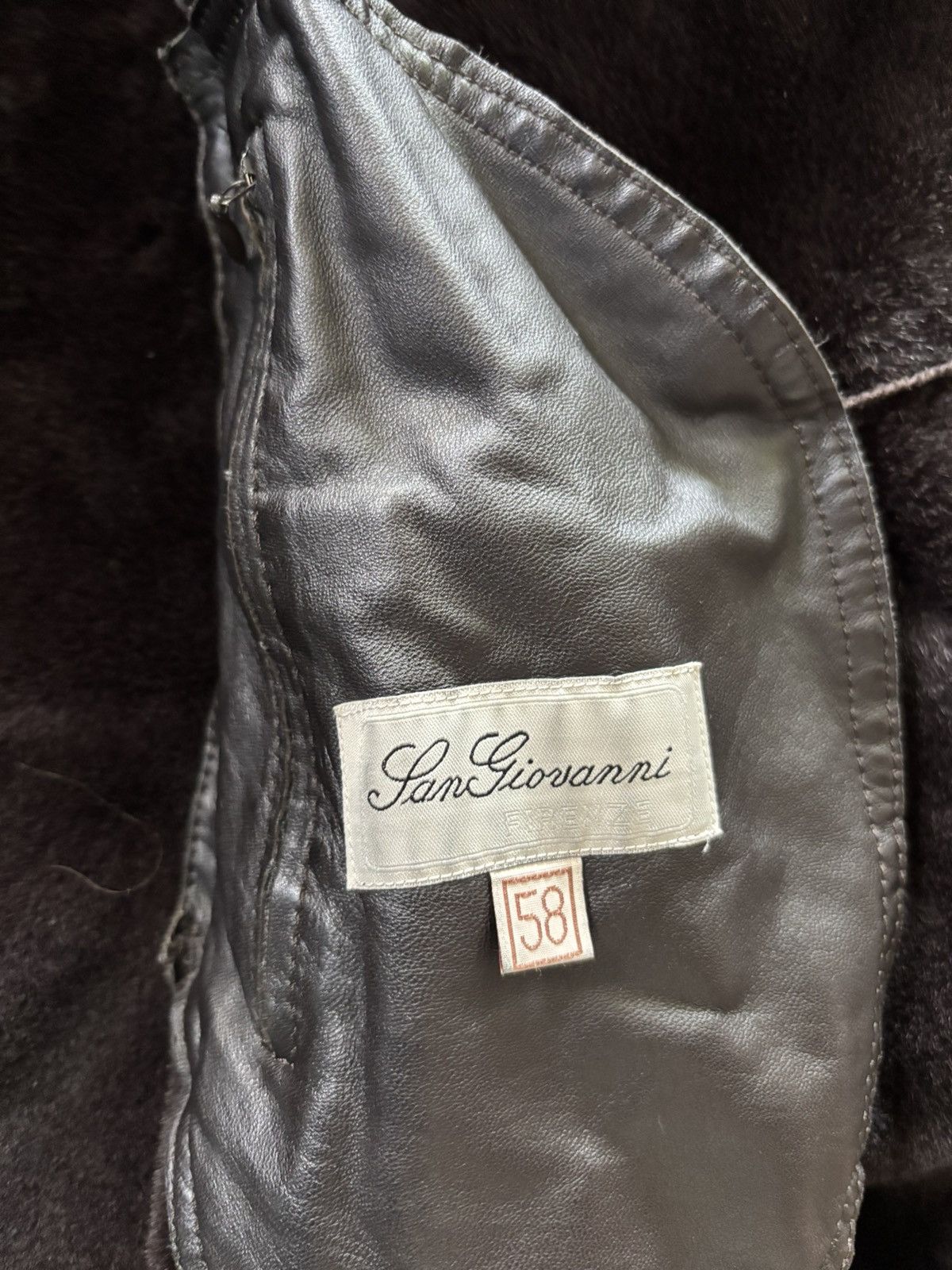 Vintage Vintage Shearling Leather Coat Size US XL / EU 56 / 4 - 8 Thumbnail