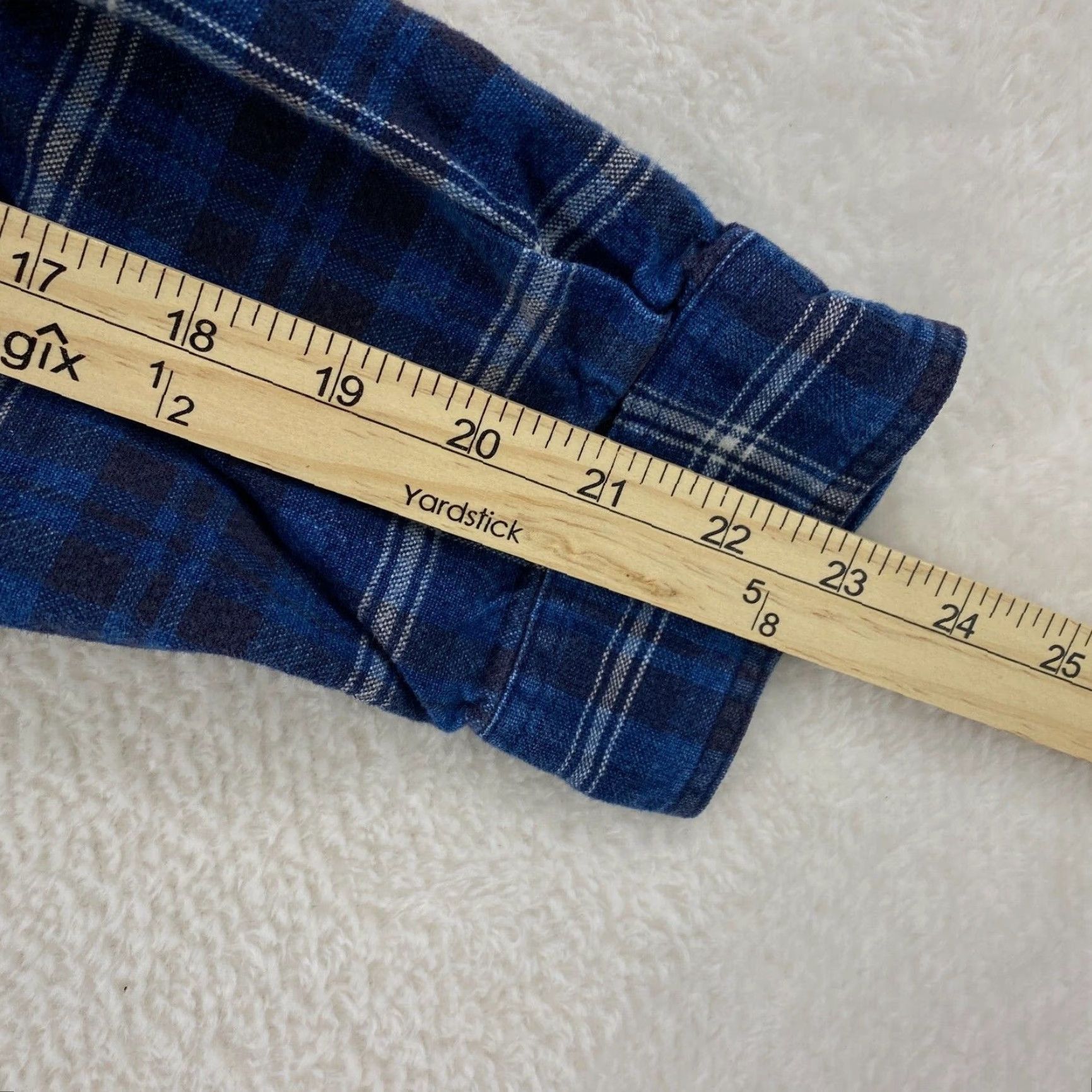 Orvis Orvis Long Sleeve Button-Up Denim Blue Plaid Shirt Mens Size Large 100% Cotton Size US L / EU 52-54 / 3 - 5 Thumbnail