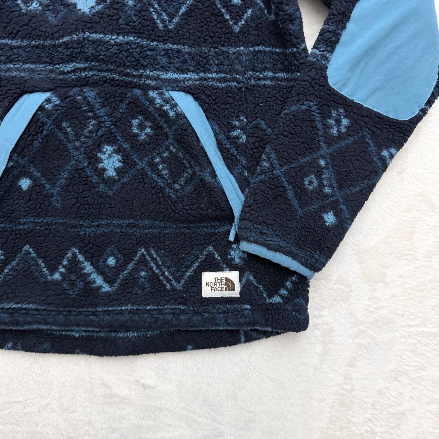 The North Face The North Face Sweater Womens XS Blue Fleece Hooded Half Zip Pullover Crew Neck Zipper Logo Pockets 1/2 Zip Hoodie Size XS / US 0-2 / IT 36-38 - 4 Thumbnail