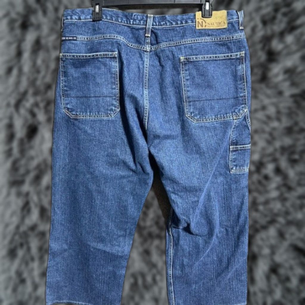 Nautica Nautica Jeans Mens 42/32 Capri Cotton Medium Wash Denim High Rise Blue Jeans Capris Mens Regular 42in 32in Pocket 5-Pocket Denim Nautica Blue Mens Size US 42 / EU 58 - 1 Thumbnail