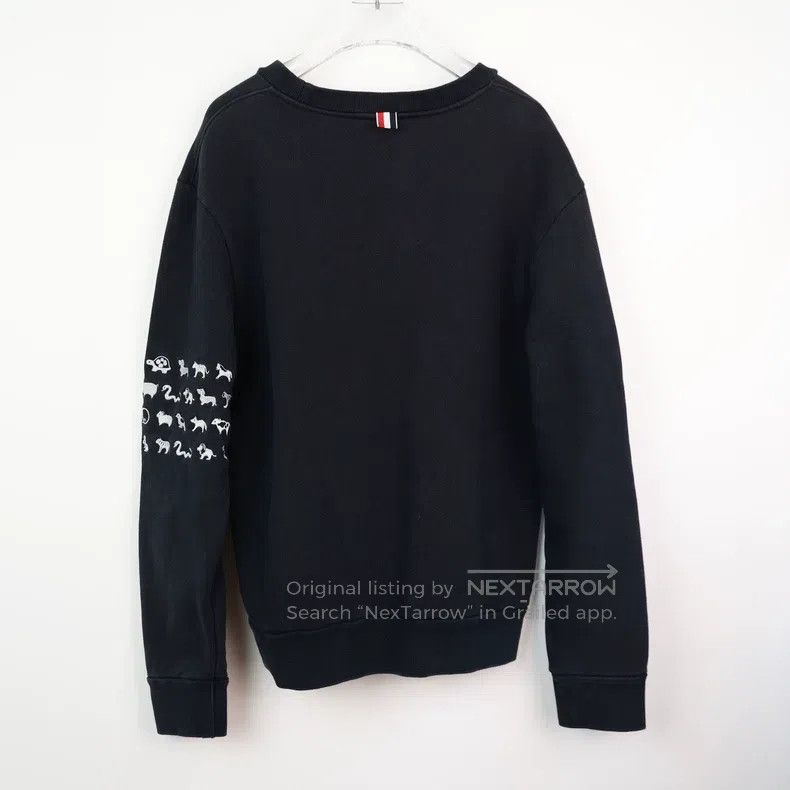 Thom Browne Thom Browne Blue and red animal embroidered hoodie Size US XXL / EU 58 / 5 - 3 Thumbnail